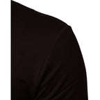 Dolce & Gabbana Brown Logo Plaque Cotton Crew Neck T-shirt