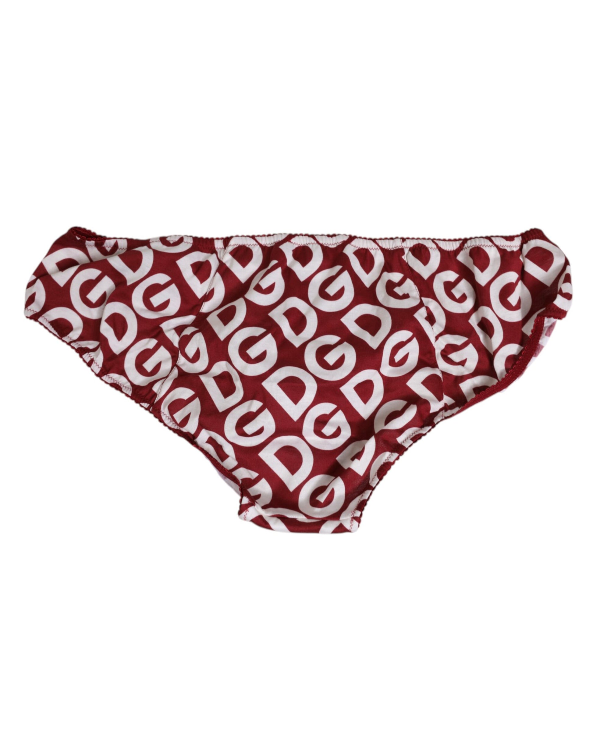 Dolce & Gabbana Bordeaux DG Logo Slip Bottom Brief Underwear Dolce & Gabbana