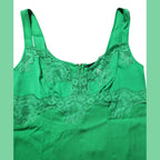 Dolce & Gabbana Green Floral Lace Tank Lingerie Top Underwear