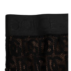 Dolce & Gabbana Black DG Logo Lace High Brief Panty Underwear