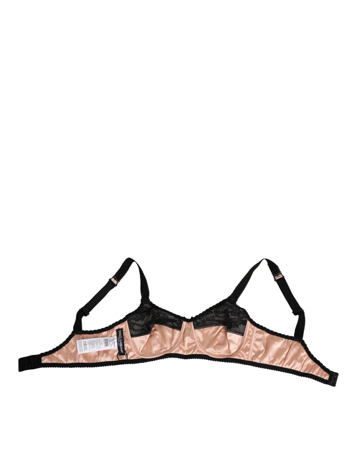 Dolce & Gabbana Beige Silk Heart Print Soft Cup Bra Underwear Dolce & Gabbana