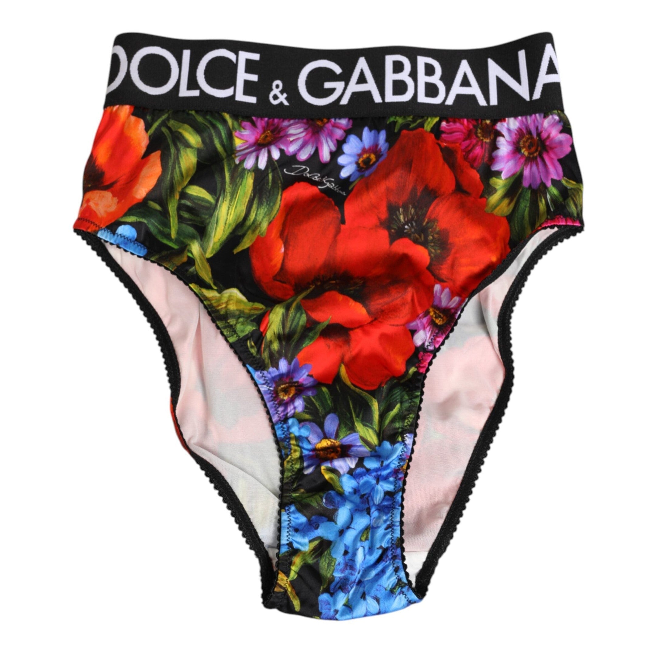 Dolce & Gabbana Multicolor Floral Print High Waist Panty Underwear