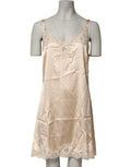 Dolce & Gabbana Nude Chemise Lingerie Silk Blend Lace Trim Dress - Eljoys Fashion 