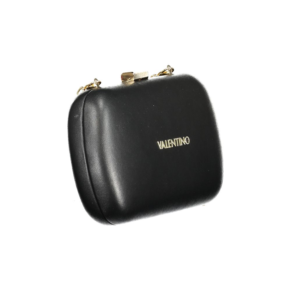 Black polyurethane women's bag by Mario Valentino with sleek design and subtle branding, perfect for everyday use.