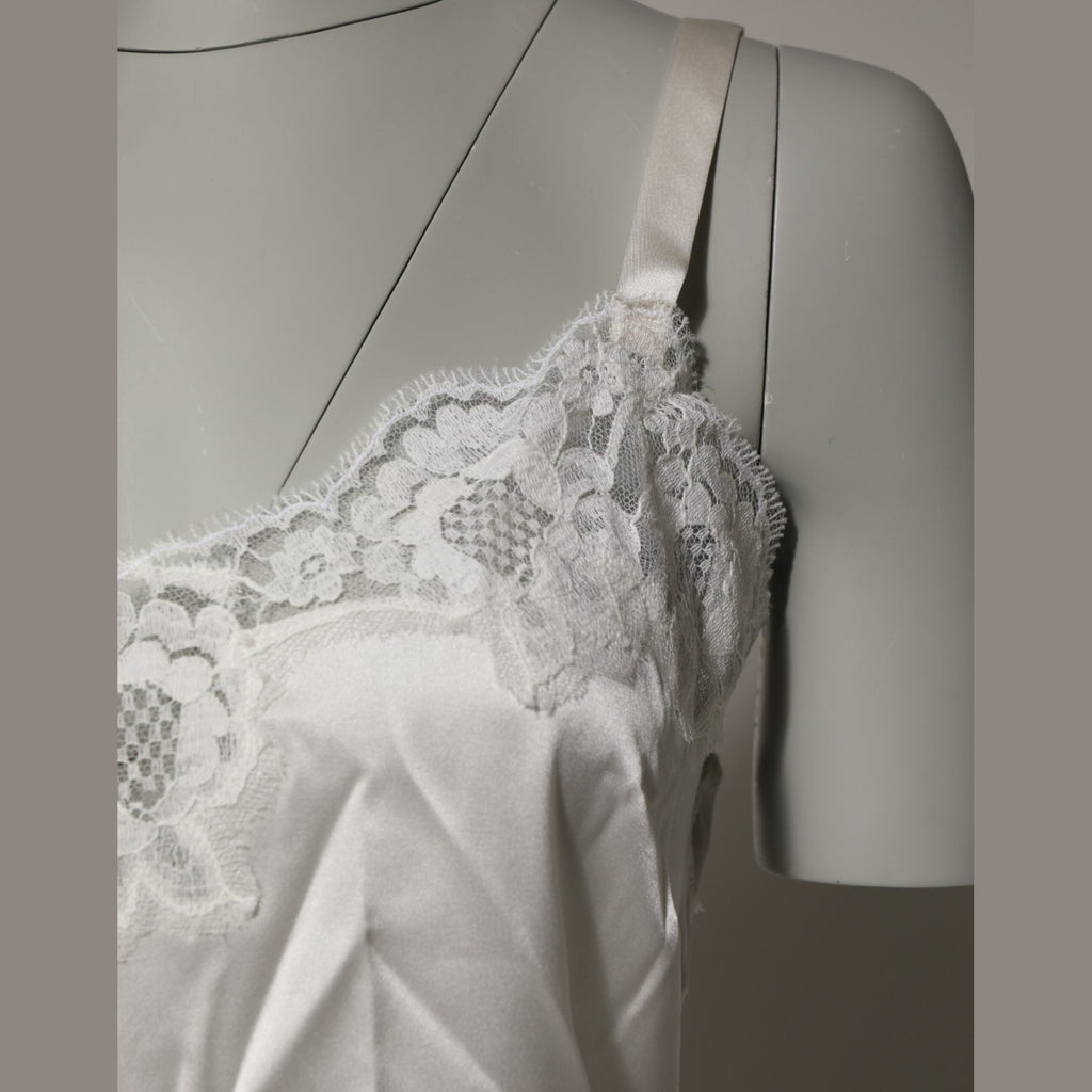 Dolce & Gabbana Off White Floral Lace Tank Lingerie Top Underwear