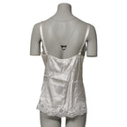 Dolce & Gabbana Off White Floral Lace Tank Lingerie Top Underwear