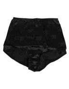 Dolce & Gabbana Black Silk Stretch High Waist Girdle Underwear