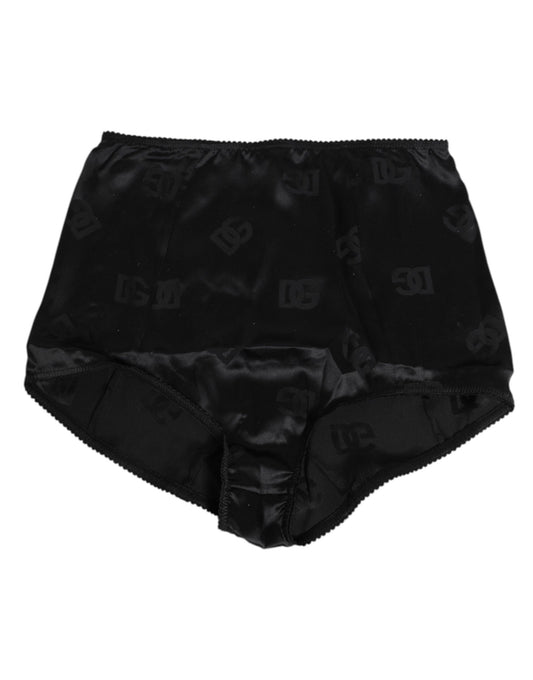 Dolce & Gabbana Black Silk Stretch High Waist Girdle Underwear Dolce & Gabbana