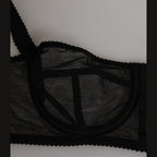 Dolce & Gabbana Black Floral Underwired Balconette Bra Underwear