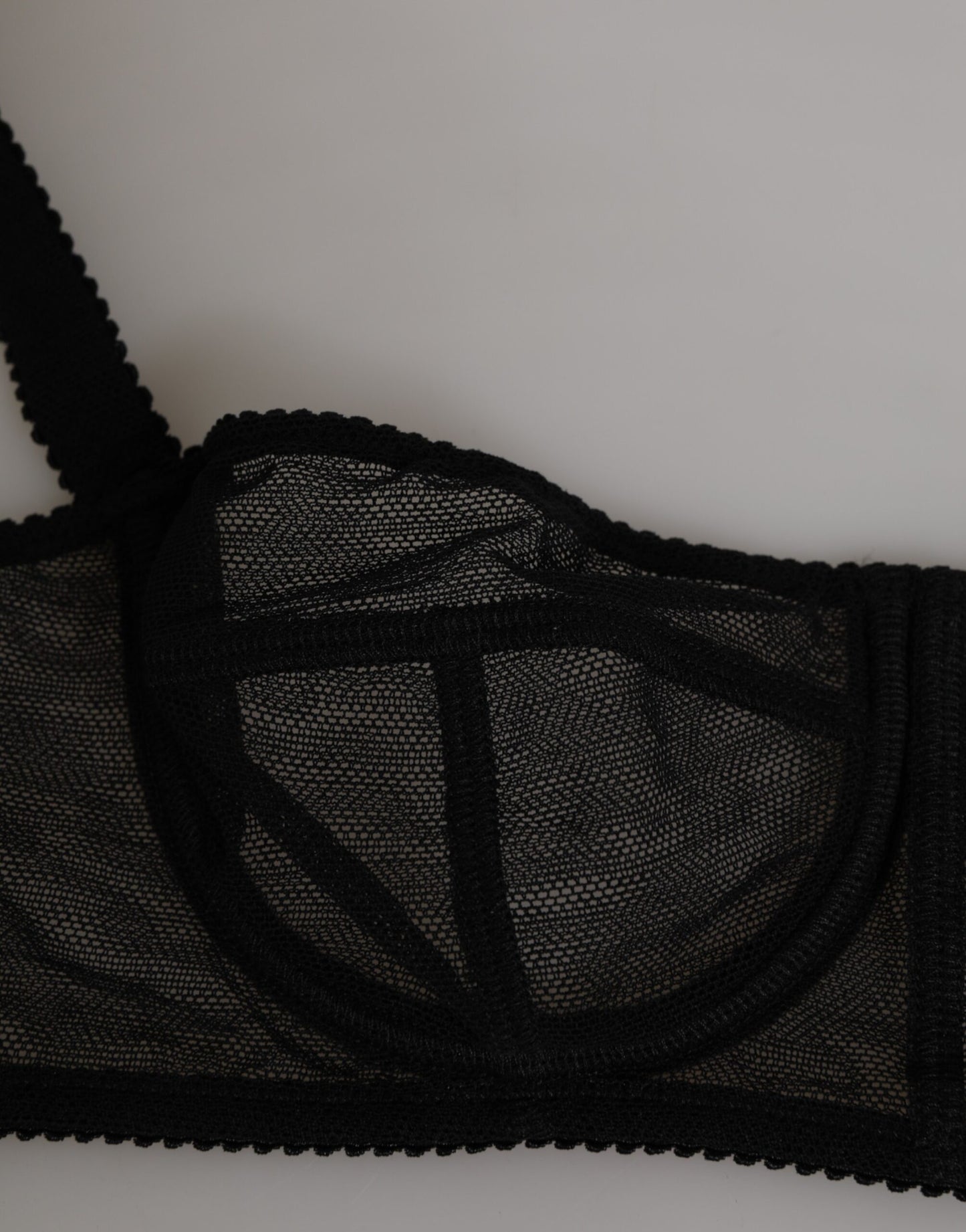 Dolce & Gabbana Black Floral Underwired Balconette Bra Underwear Dolce & Gabbana