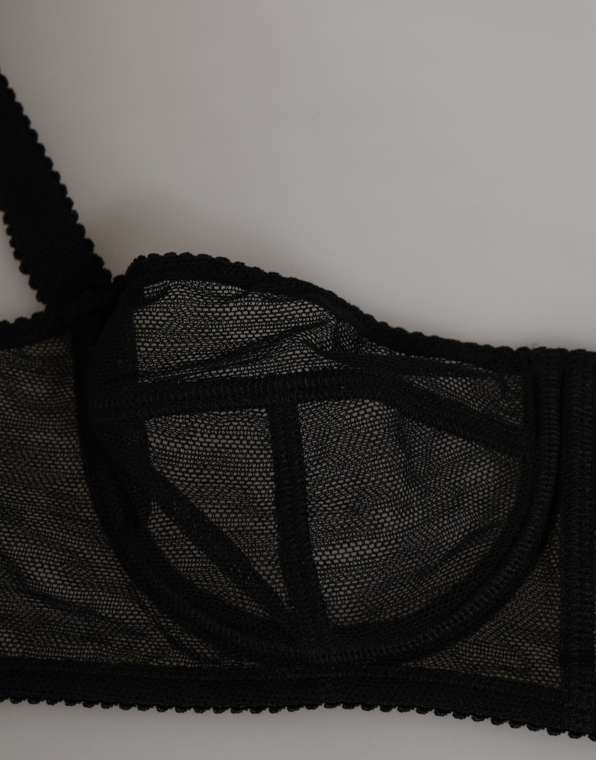 Dolce & Gabbana Black Floral Underwired Balconette Bra Underwear Dolce & Gabbana