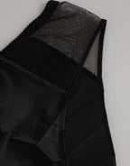 Dolce & Gabbana Black Silk Stretch High Waist Panty Underwear