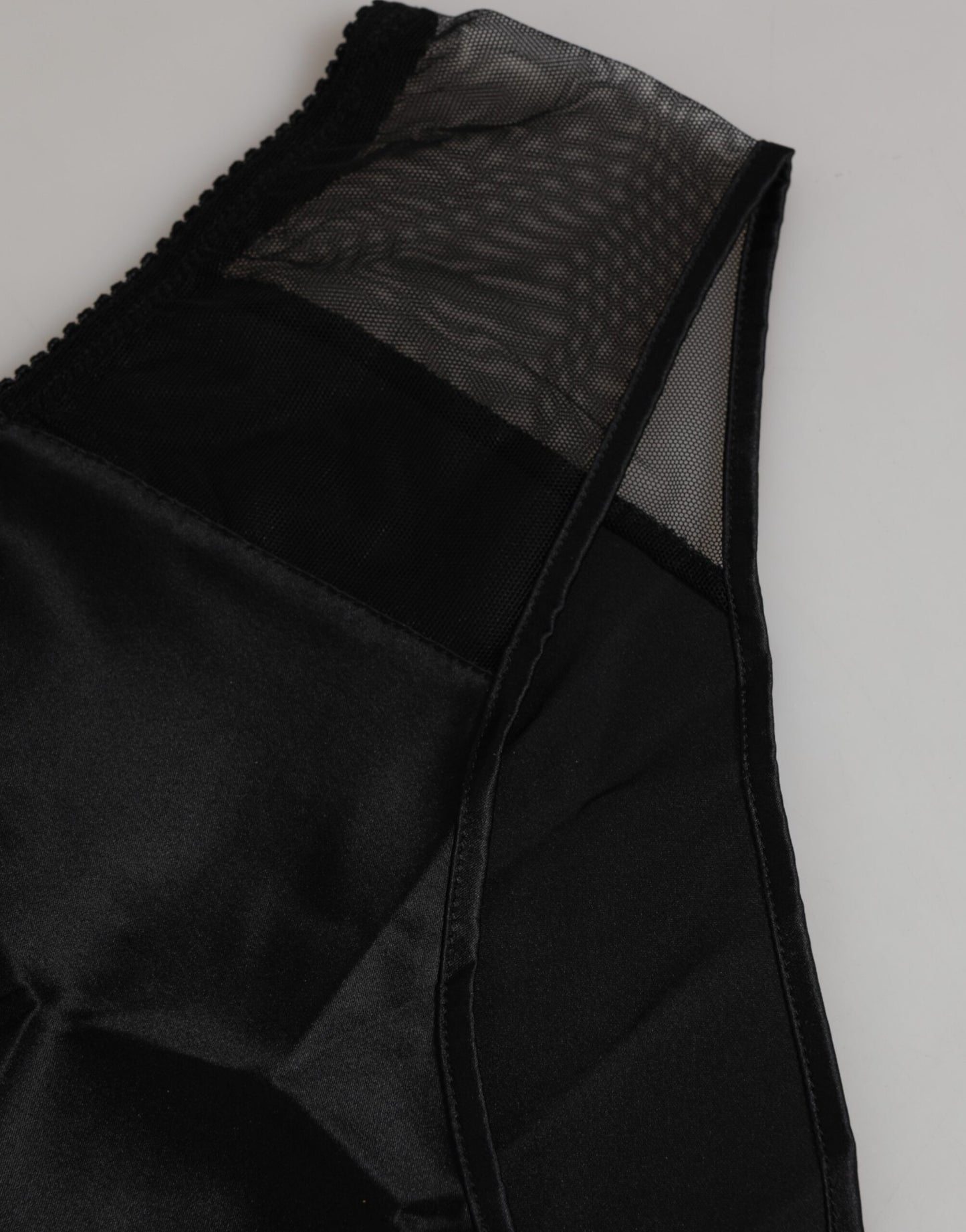 Dolce & Gabbana Black Silk Stretch High Waist Panty Underwear Dolce & Gabbana