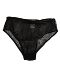 Dolce & Gabbana Black Nylon Stretch High Waist Panty Underwear - Eljoys Fashion 