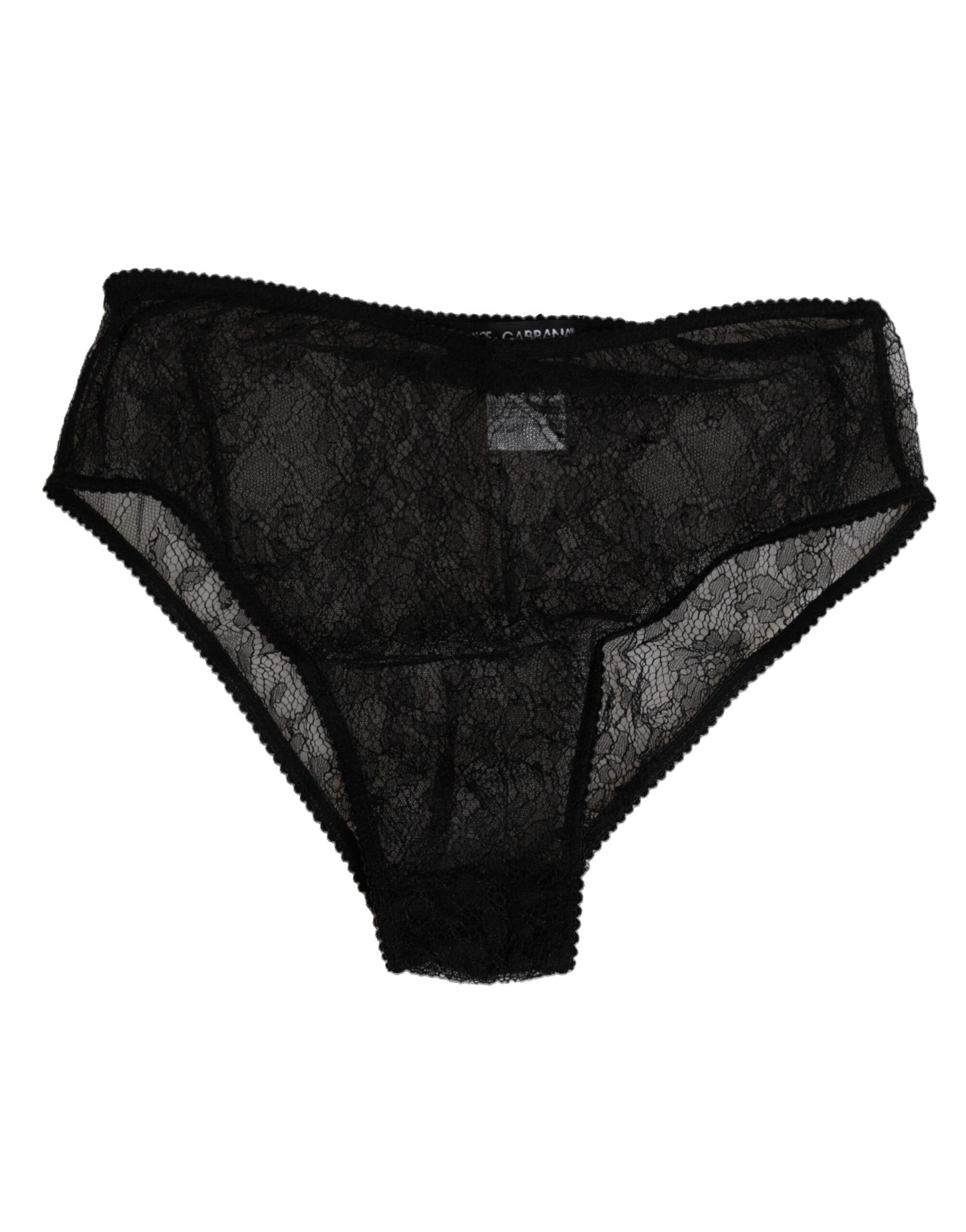 Dolce & Gabbana Black Nylon Stretch High Waist Panty Underwear Dolce & Gabbana