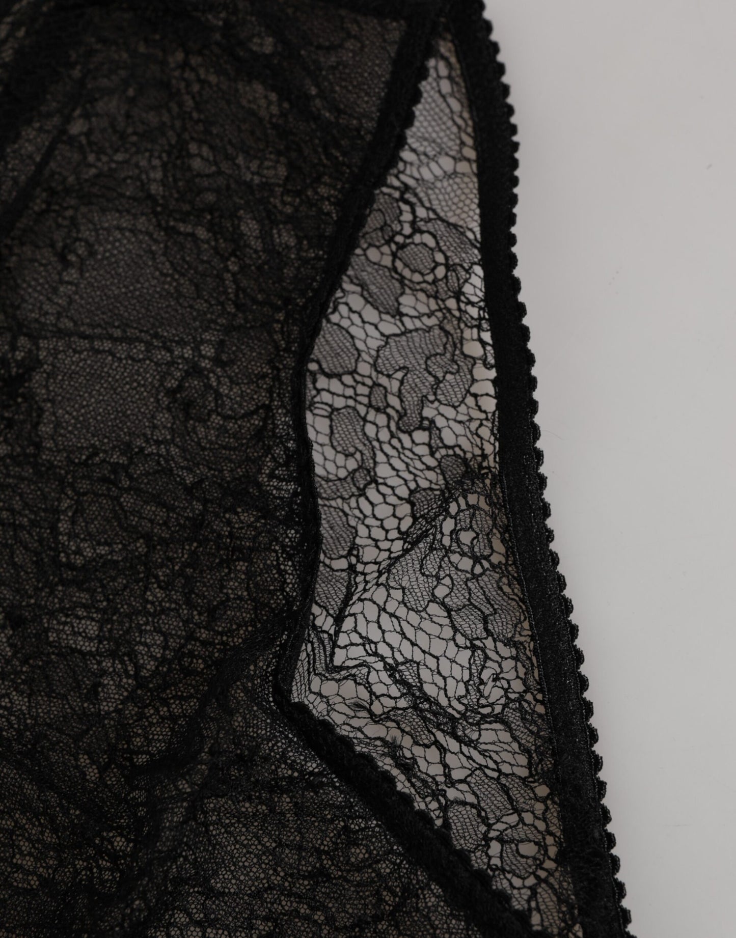 Dolce & Gabbana Black Nylon Stretch High Waist Panty Underwear Dolce & Gabbana