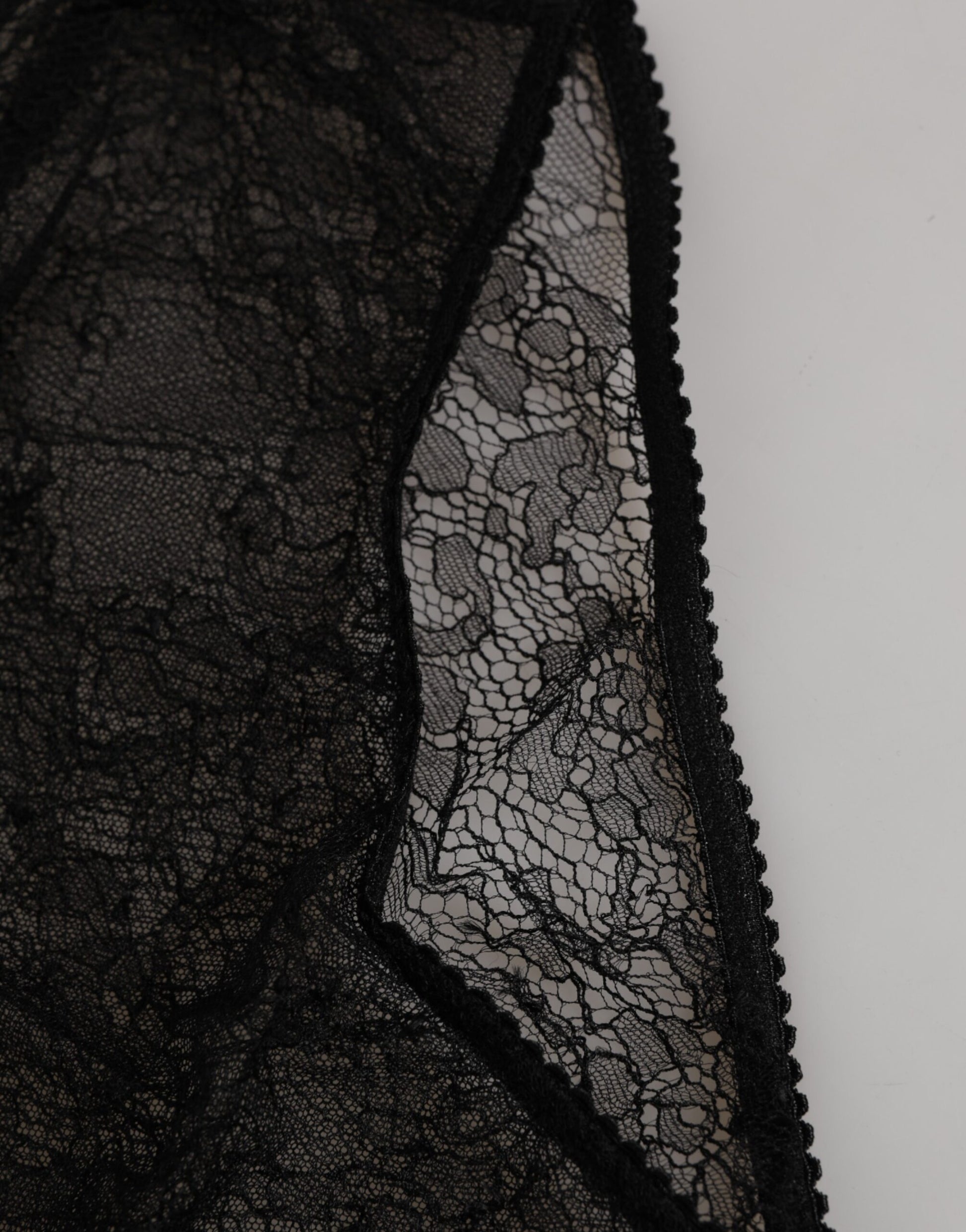 Dolce & Gabbana Black Nylon Stretch High Waist Panty Underwear Dolce & Gabbana