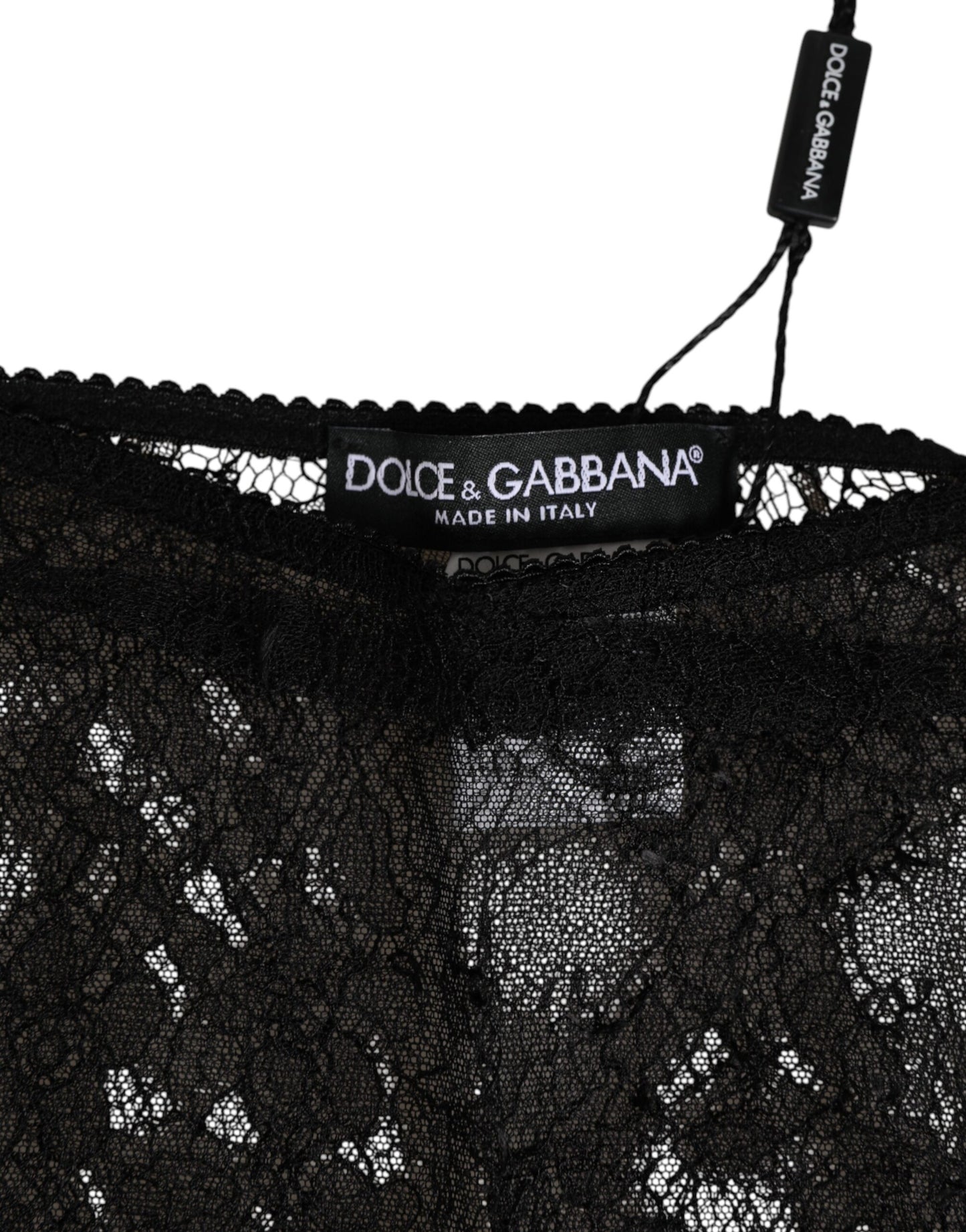 Dolce & Gabbana Black Nylon Stretch High Waist Panty Underwear Dolce & Gabbana