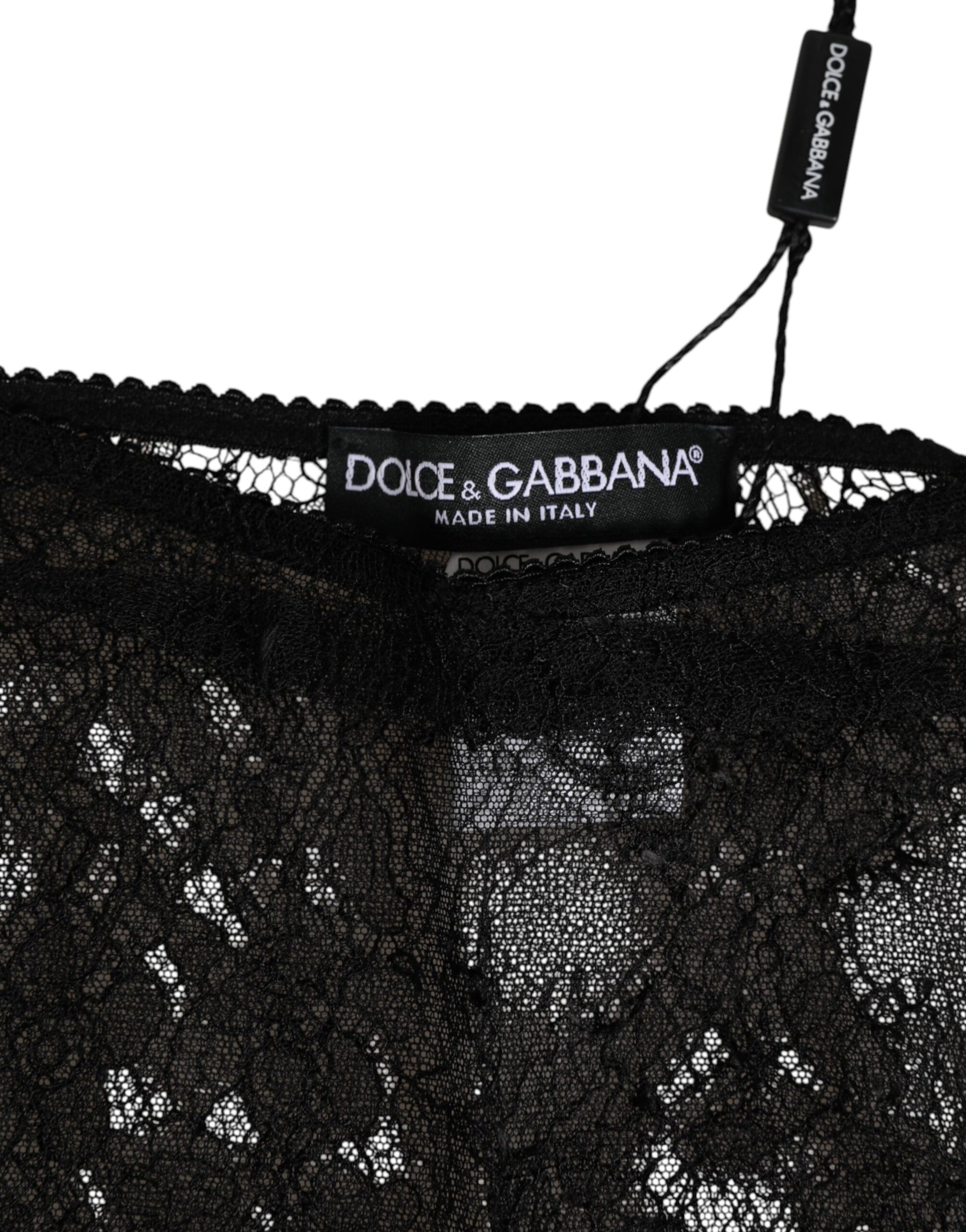 Dolce & Gabbana Black Nylon Stretch High Waist Panty Underwear Dolce & Gabbana