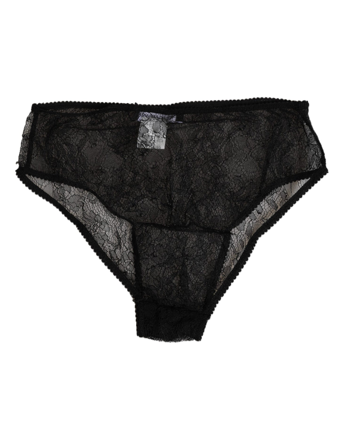 Dolce & Gabbana Black Nylon Stretch High Waist Panty Underwear Dolce & Gabbana