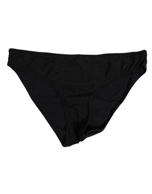 Dolce & Gabbana Black Nylon Stretch Slip Brief Women Underwear Dolce & Gabbana