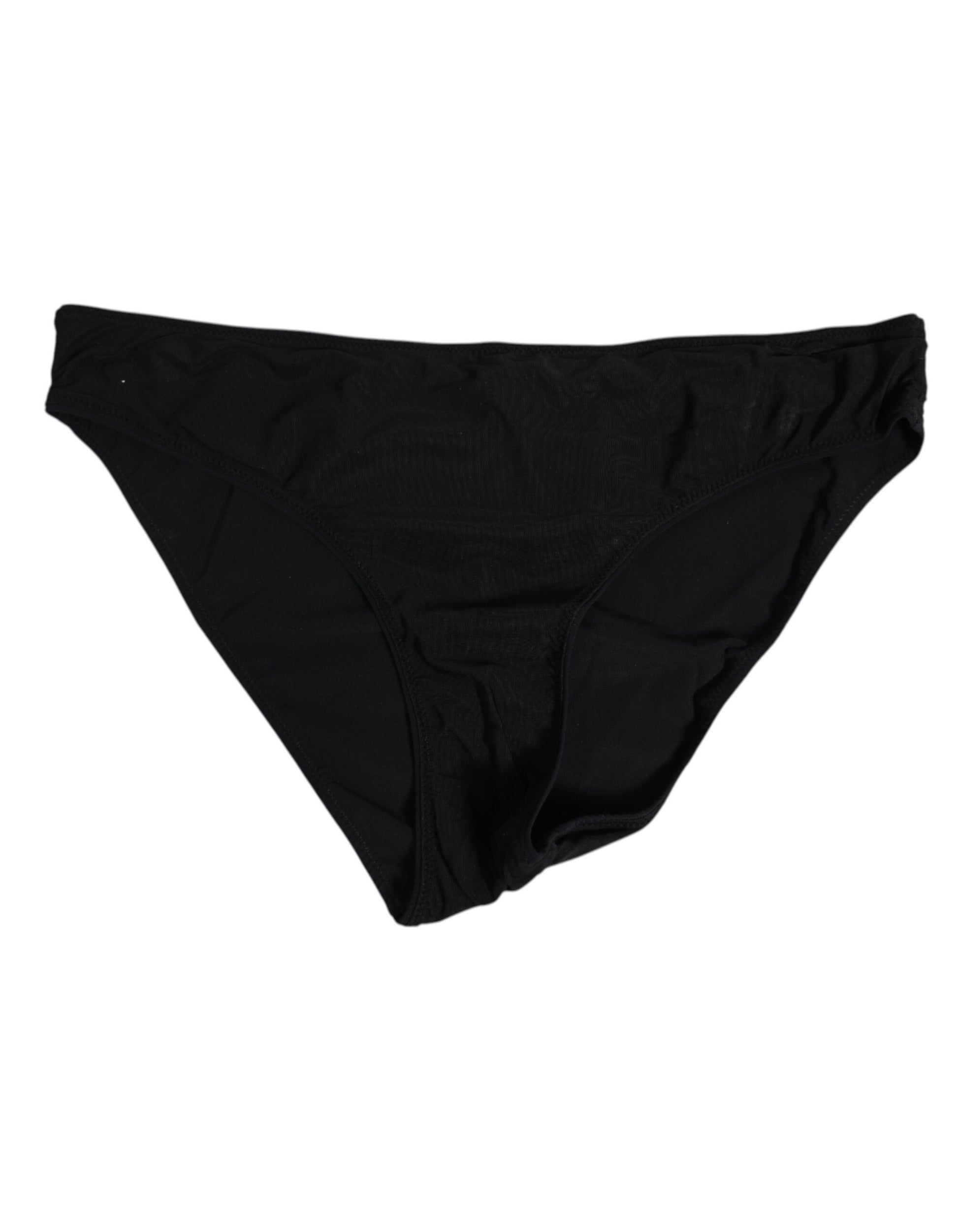 Dolce & Gabbana Black Nylon Stretch Slip Brief Women Underwear Dolce & Gabbana