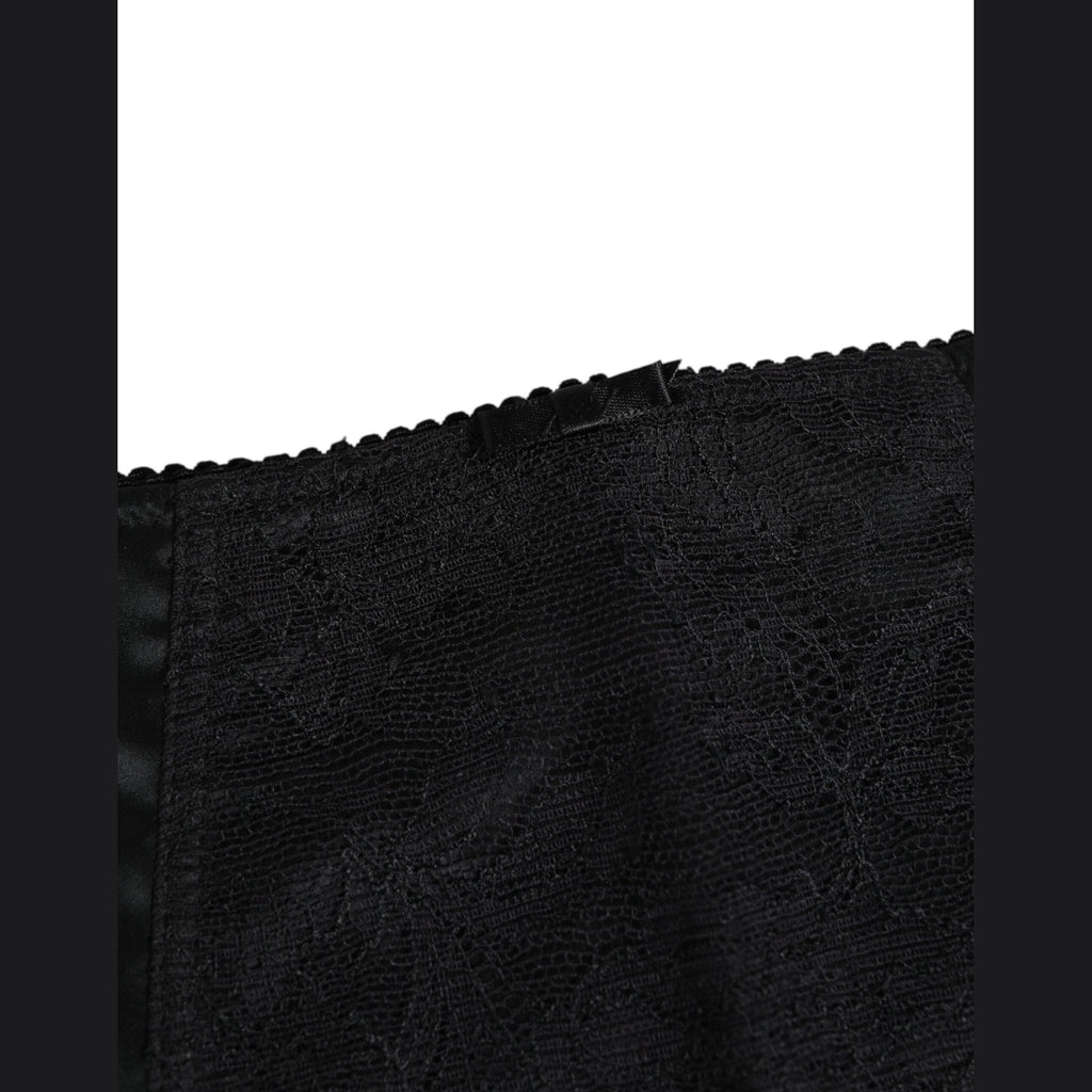 Dolce & Gabbana Black Silk Stretch Slip Cycling Women Underwear