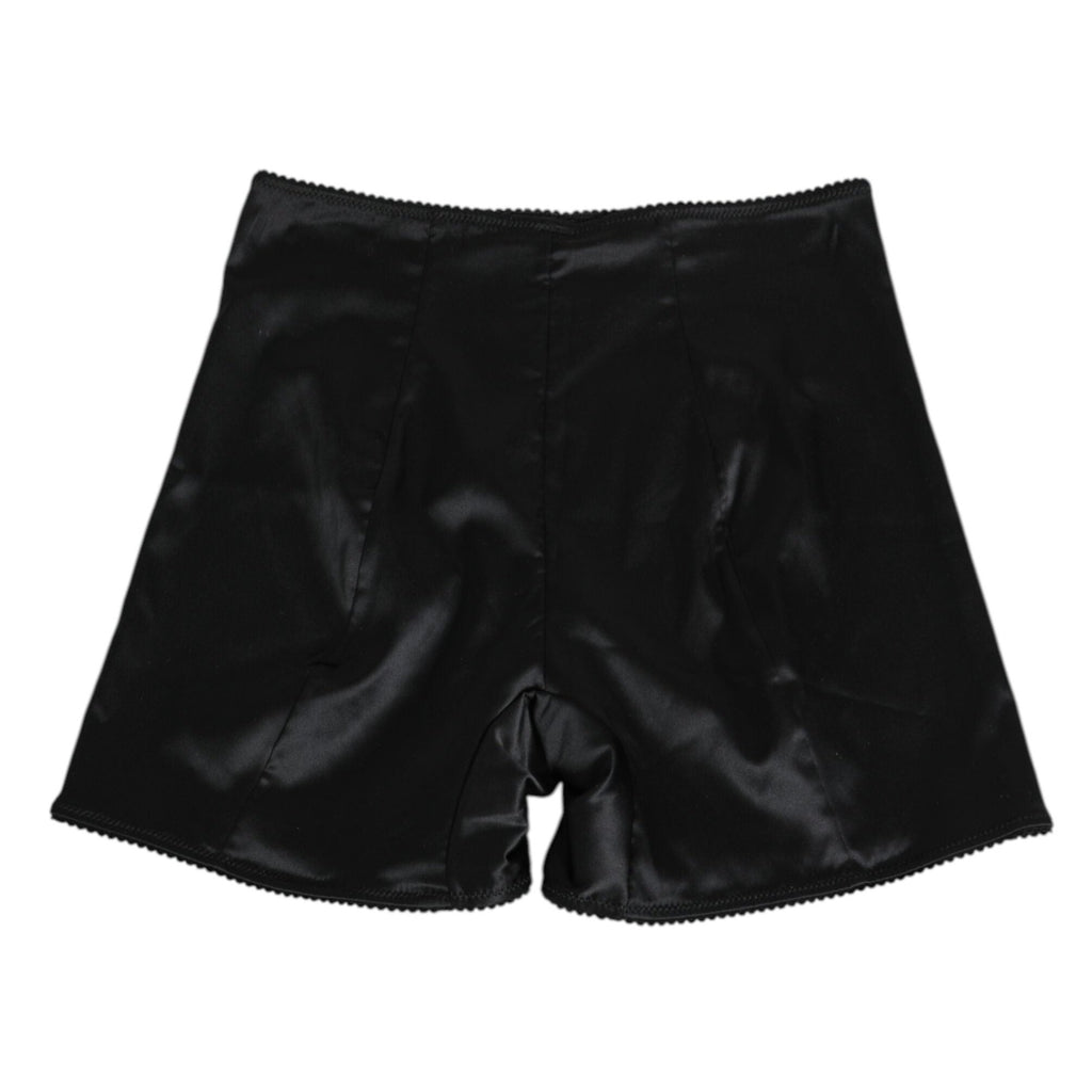 Dolce & Gabbana Black Silk Stretch Slip Cycling Women Underwear