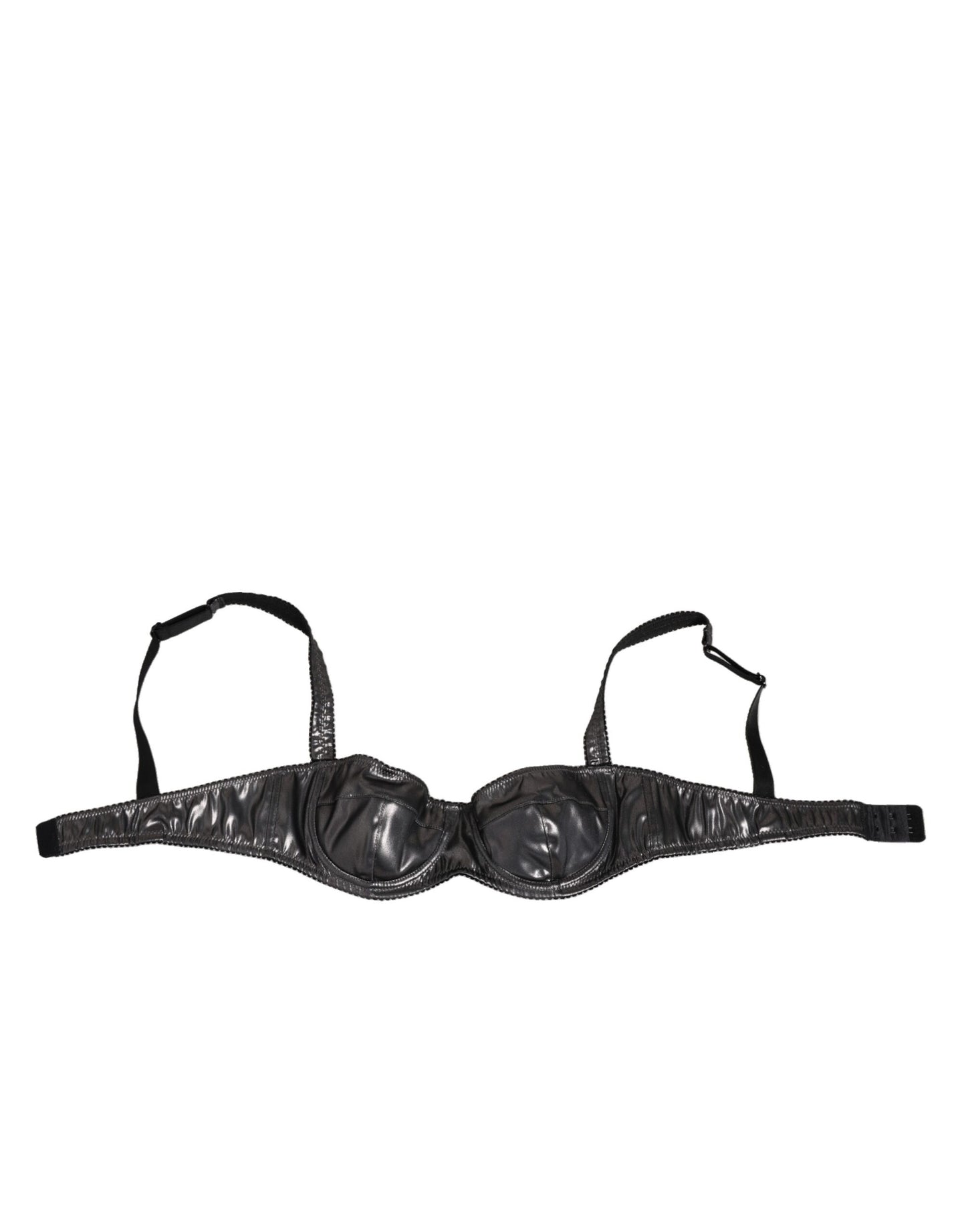 Dolce & Gabbana Black Acetate Stretch Balconette Bra Underwear Dolce & Gabbana