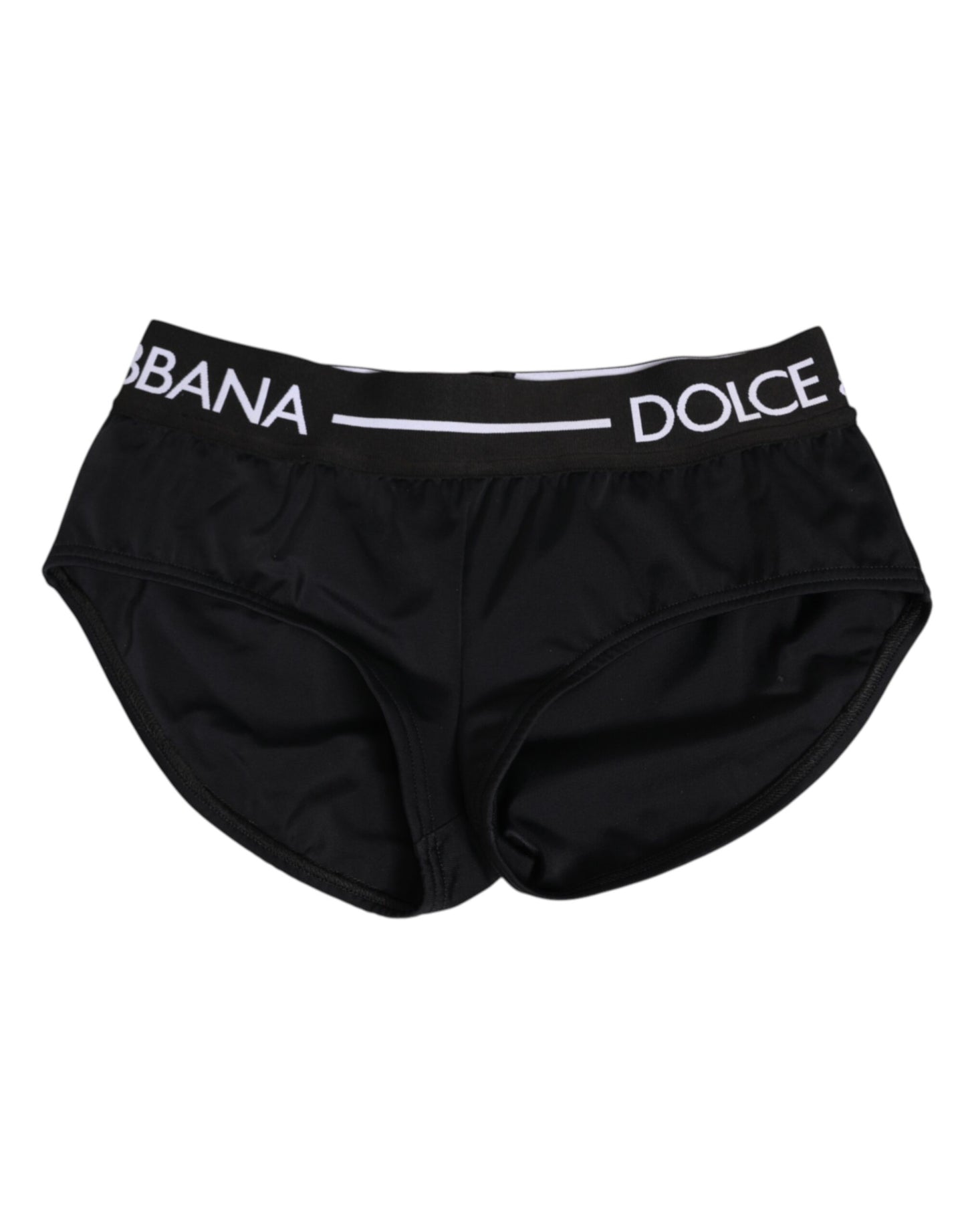 Dolce & Gabbana Black Nylon Logo Waistband Shorts Underwear Dolce & Gabbana