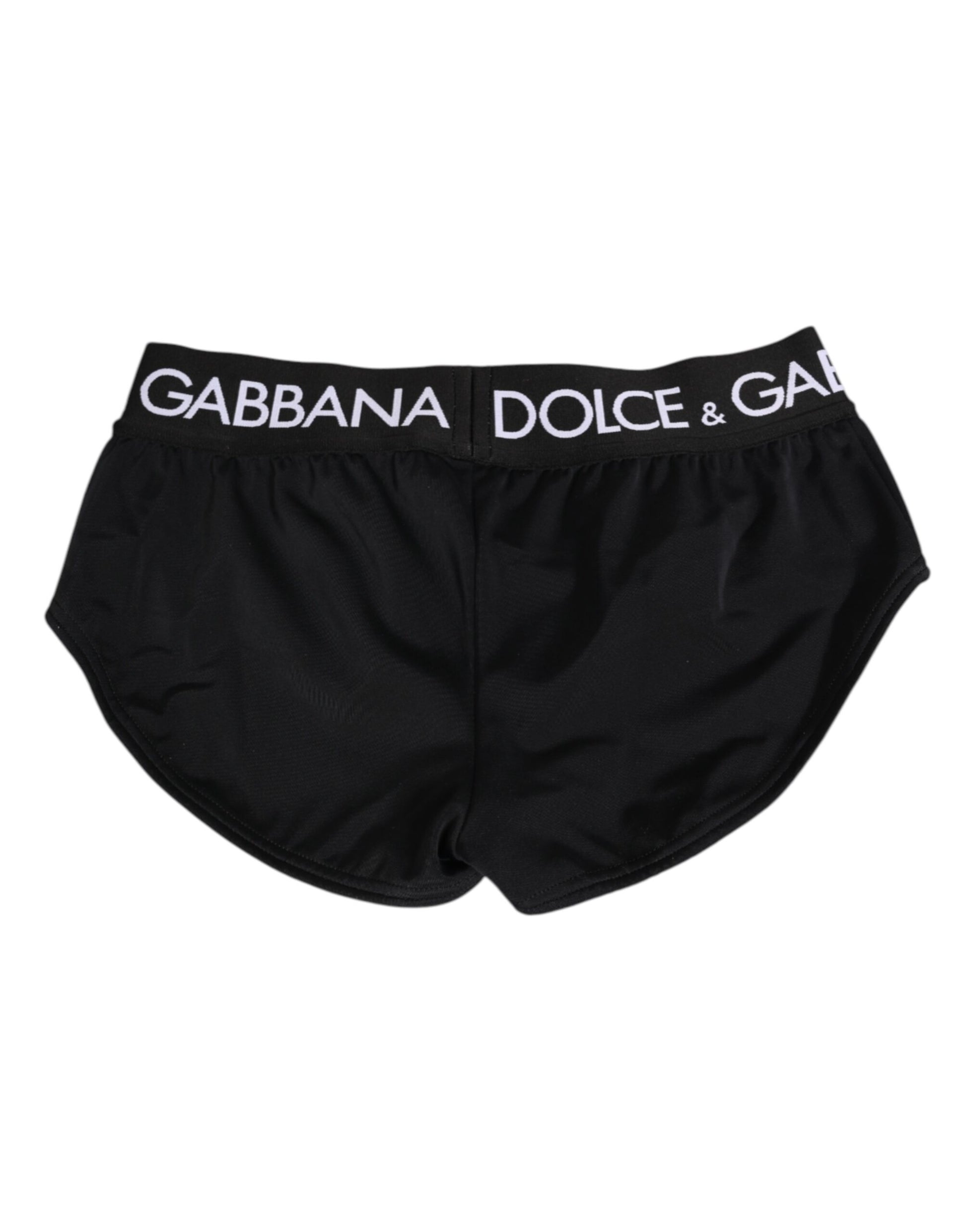 Dolce & Gabbana Black Nylon Logo Waistband Shorts Underwear Dolce & Gabbana