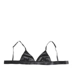 Dolce & Gabbana Black Silk Satin Triangle Soft Cup Underwear