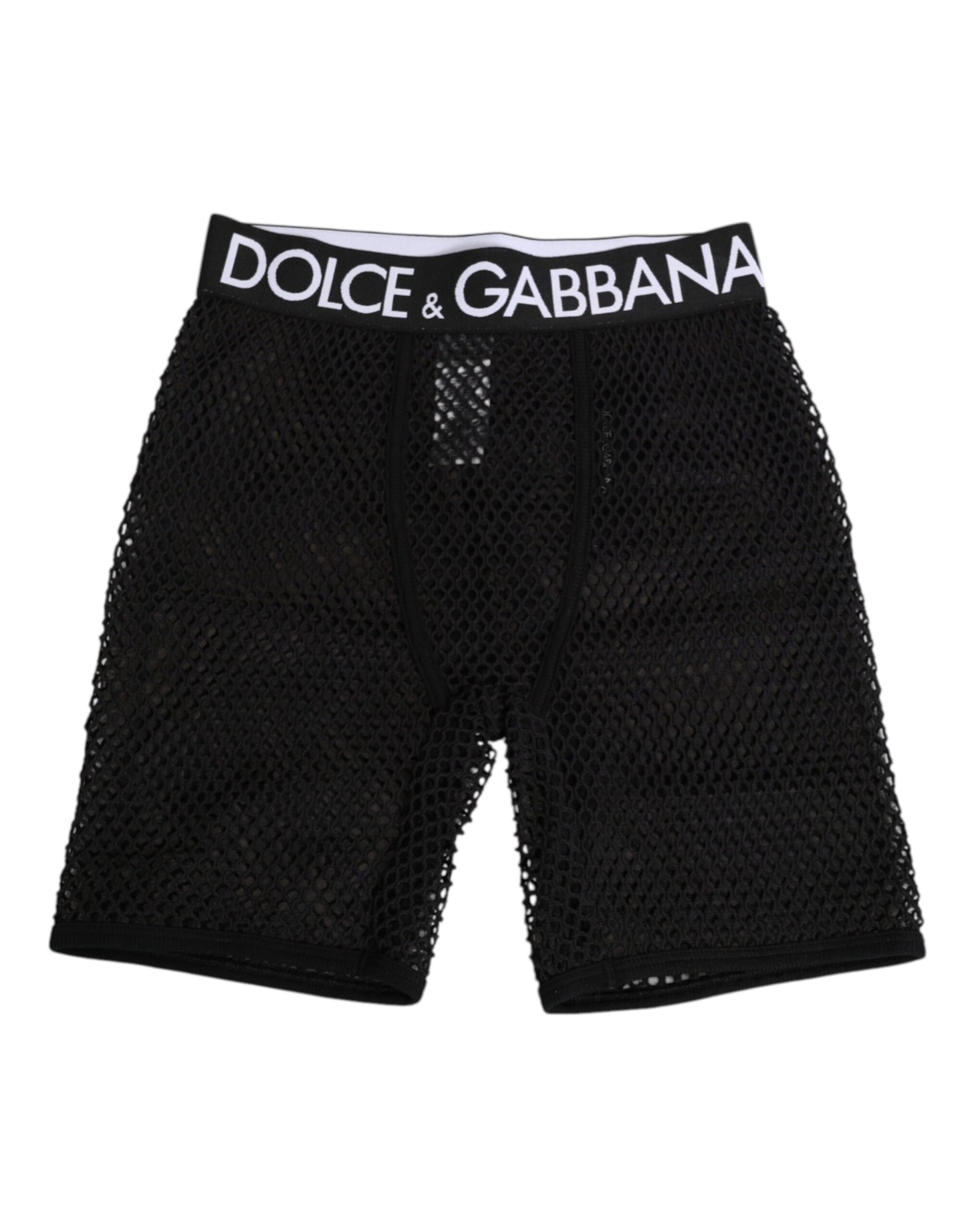 Dolce & Gabbana Black Cotton Logo Shorts Midi Trouser Underwear Dolce & Gabbana