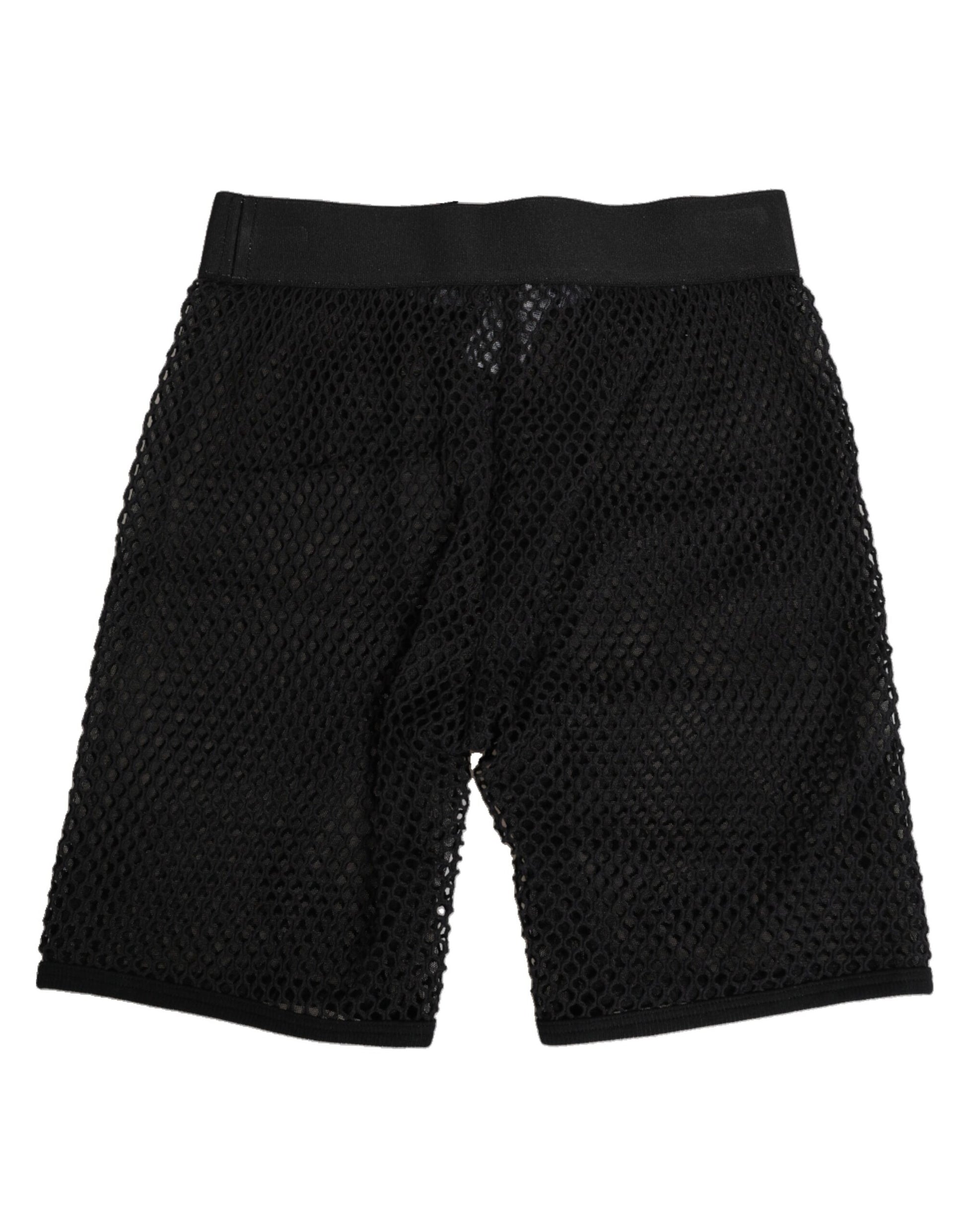Dolce & Gabbana Black Cotton Logo Shorts Midi Trouser Underwear Dolce & Gabbana