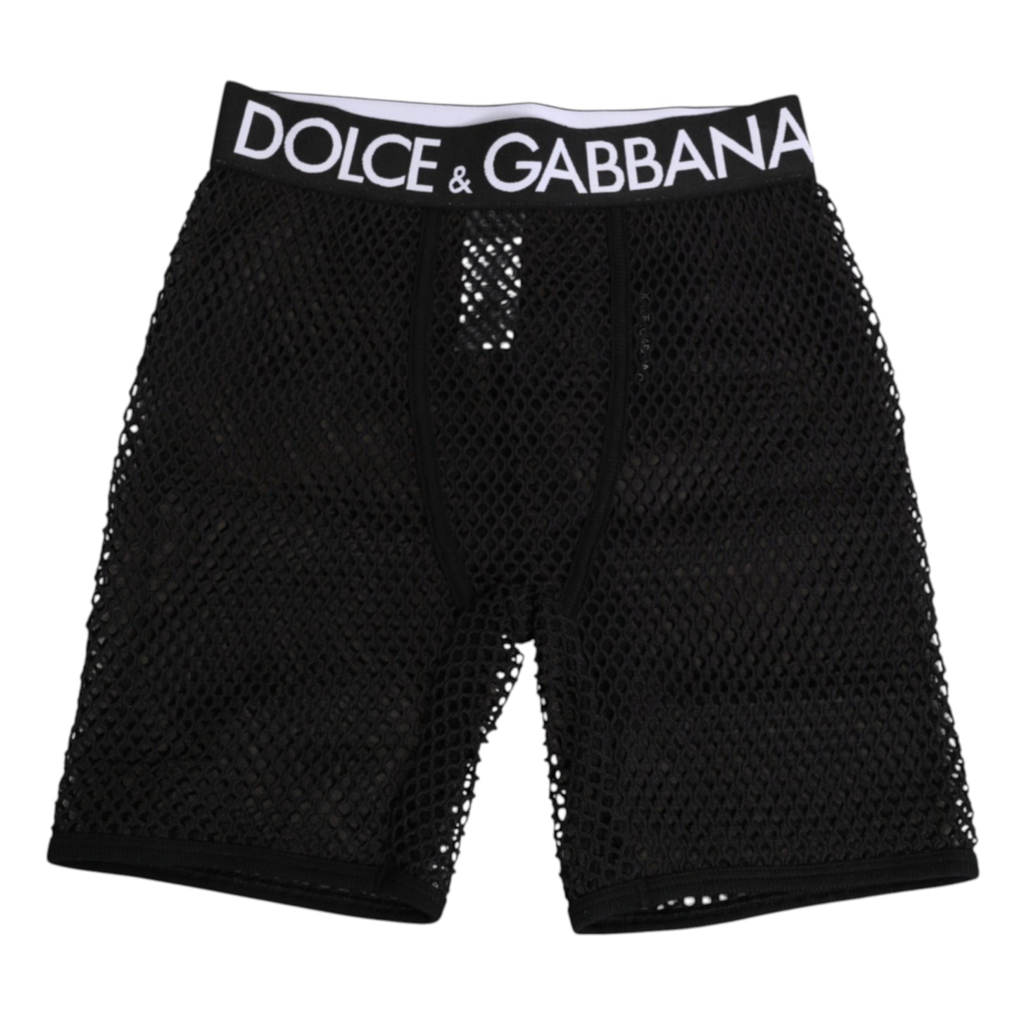 Dolce & Gabbana Black Cotton Logo Shorts Midi Trouser Underwear Dolce & Gabbana