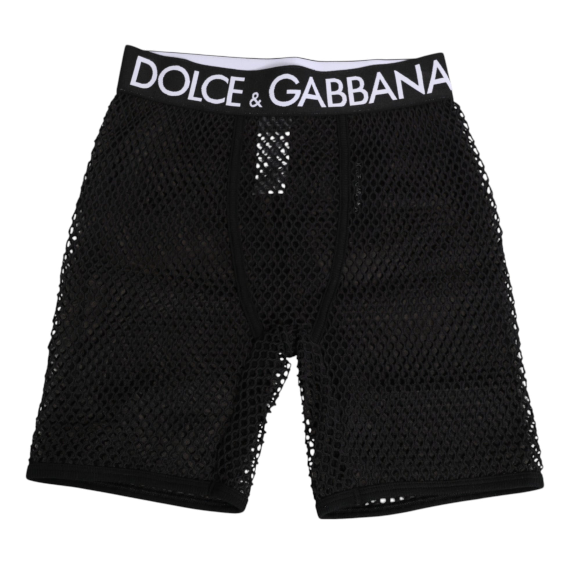 Dolce & Gabbana Black Cotton Logo Shorts Midi Trouser Underwear Dolce & Gabbana