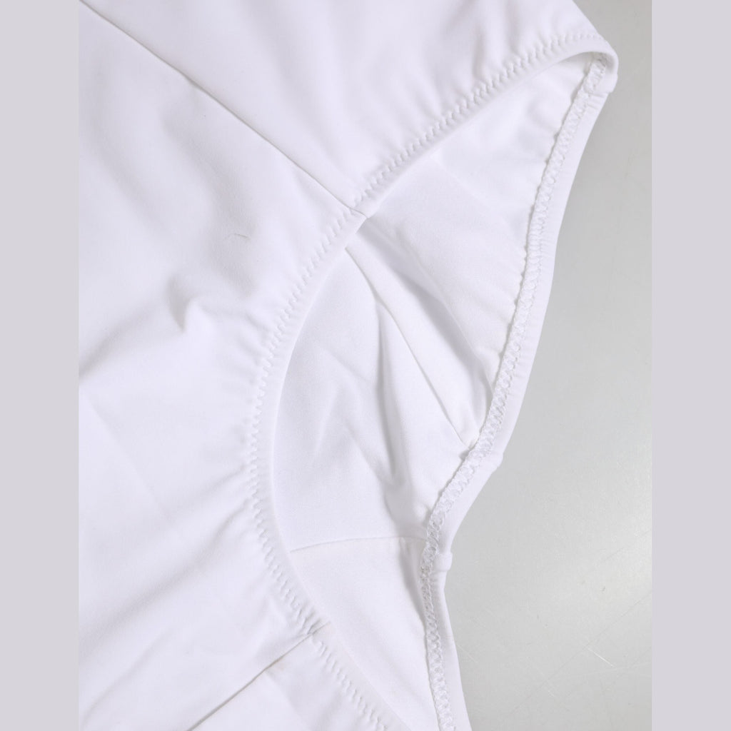 Dolce & Gabbana White Nylon Logo Waistband Coulotte Underwear