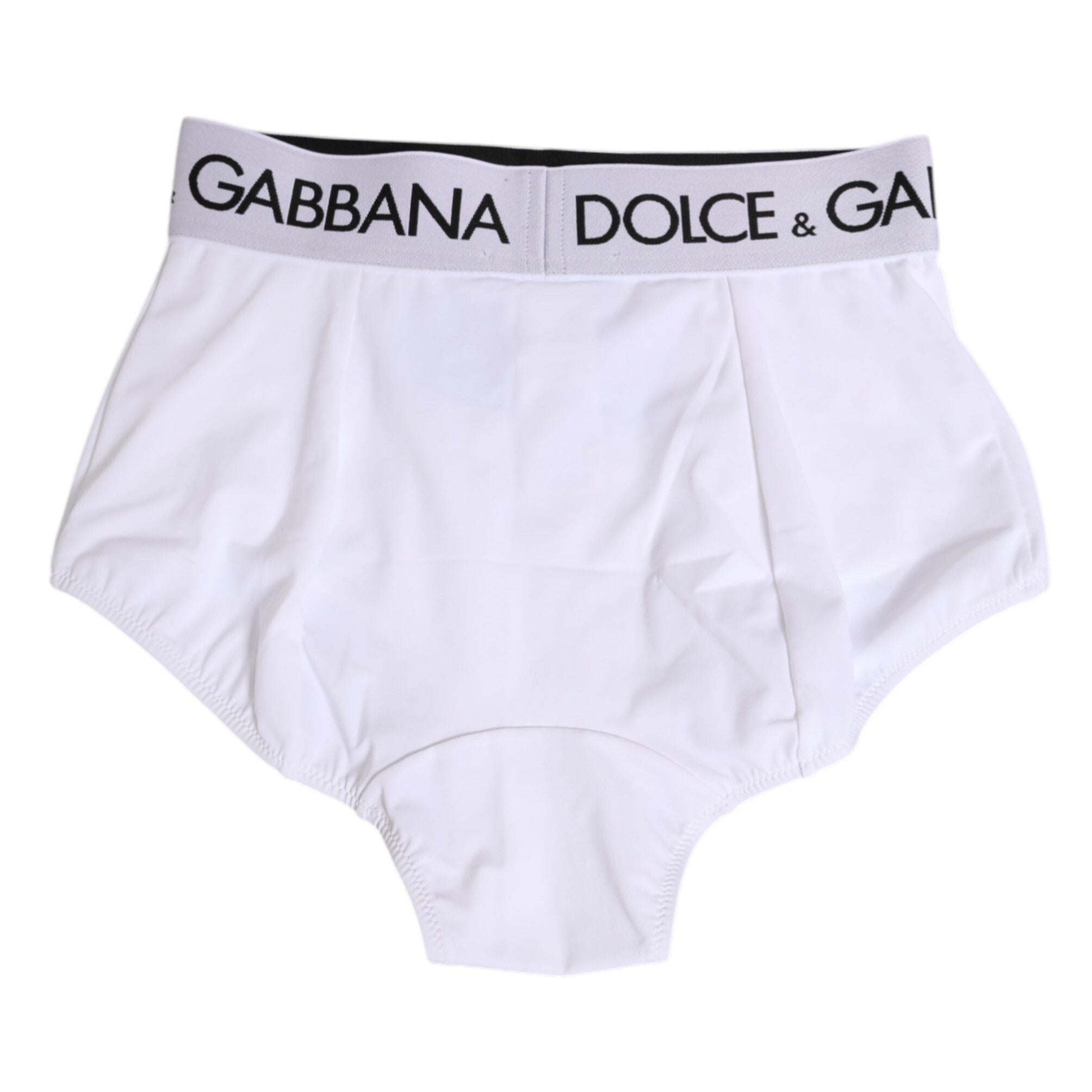 Dolce & Gabbana White Nylon Logo Waistband Coulotte Underwear