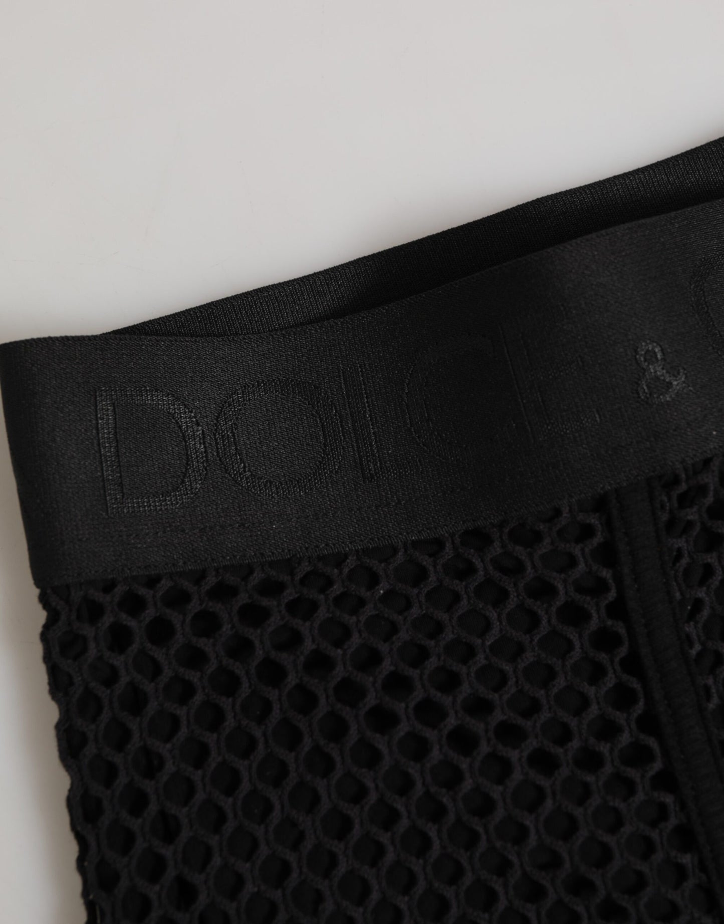 Dolce & Gabbana Black Cotton Logo Shorts Midi Trouser Underwear Dolce & Gabbana