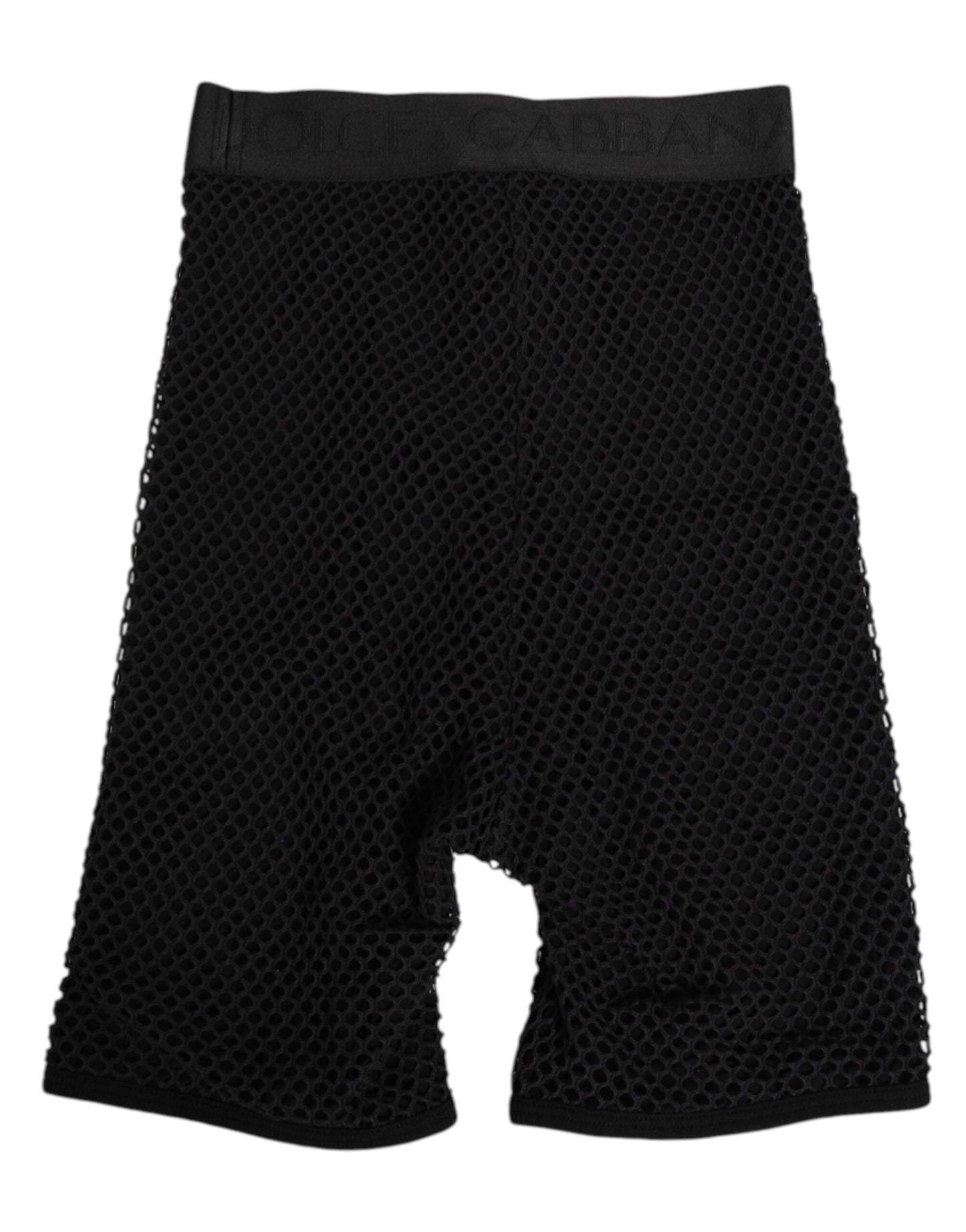 Dolce & Gabbana Black Cotton Logo Shorts Midi Trouser Underwear Dolce & Gabbana