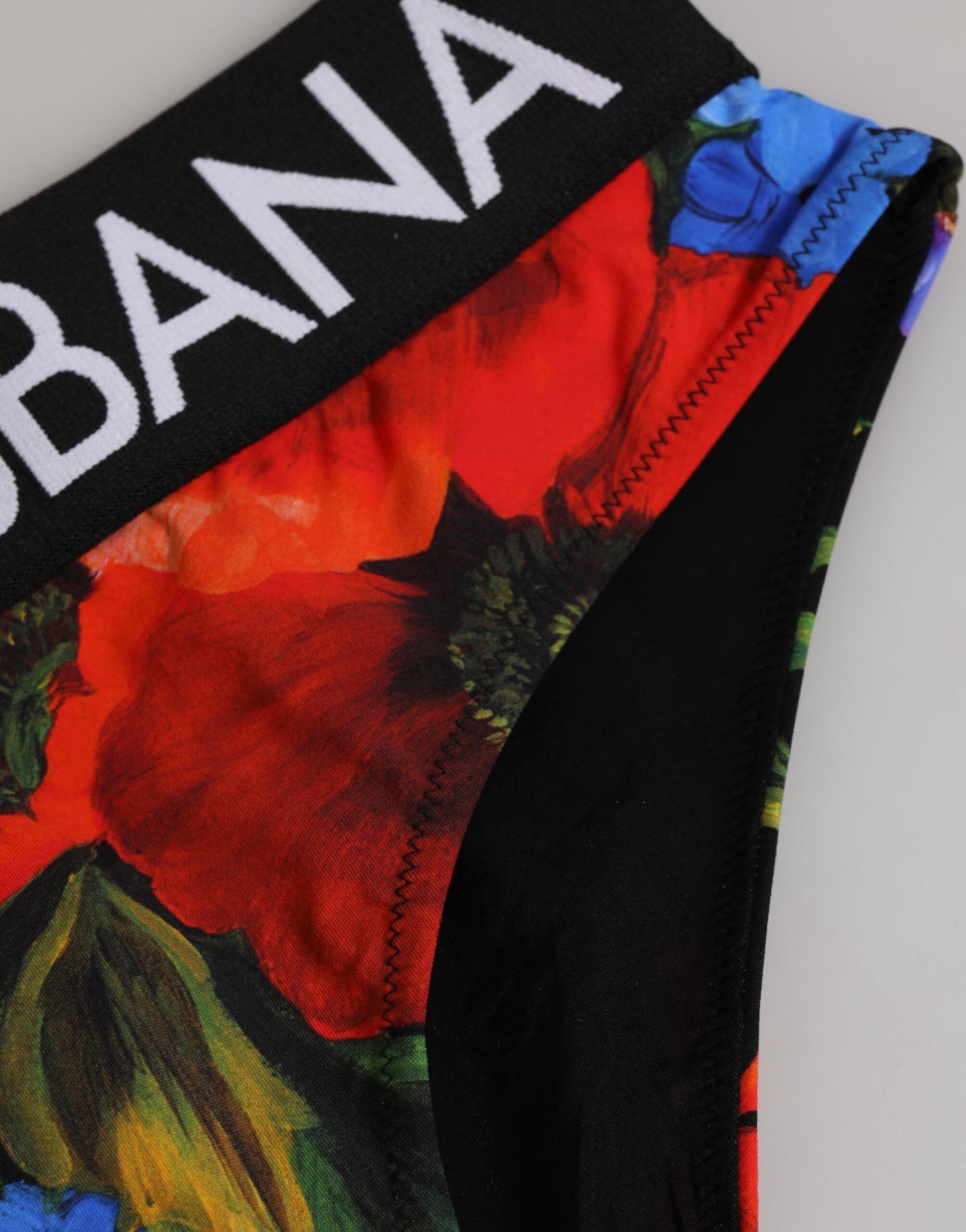 Dolce & Gabbana Black Floral Print High Waist Panty Underwear Dolce & Gabbana