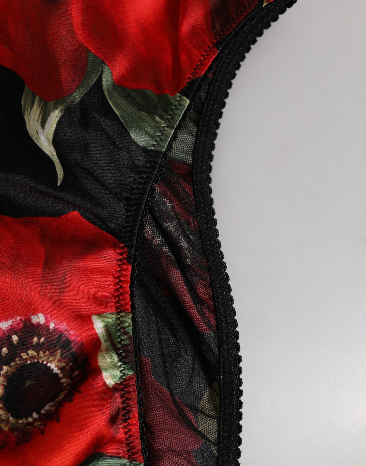 Dolce & Gabbana Black Floral Print High Waist Panty Underwear Dolce & Gabbana