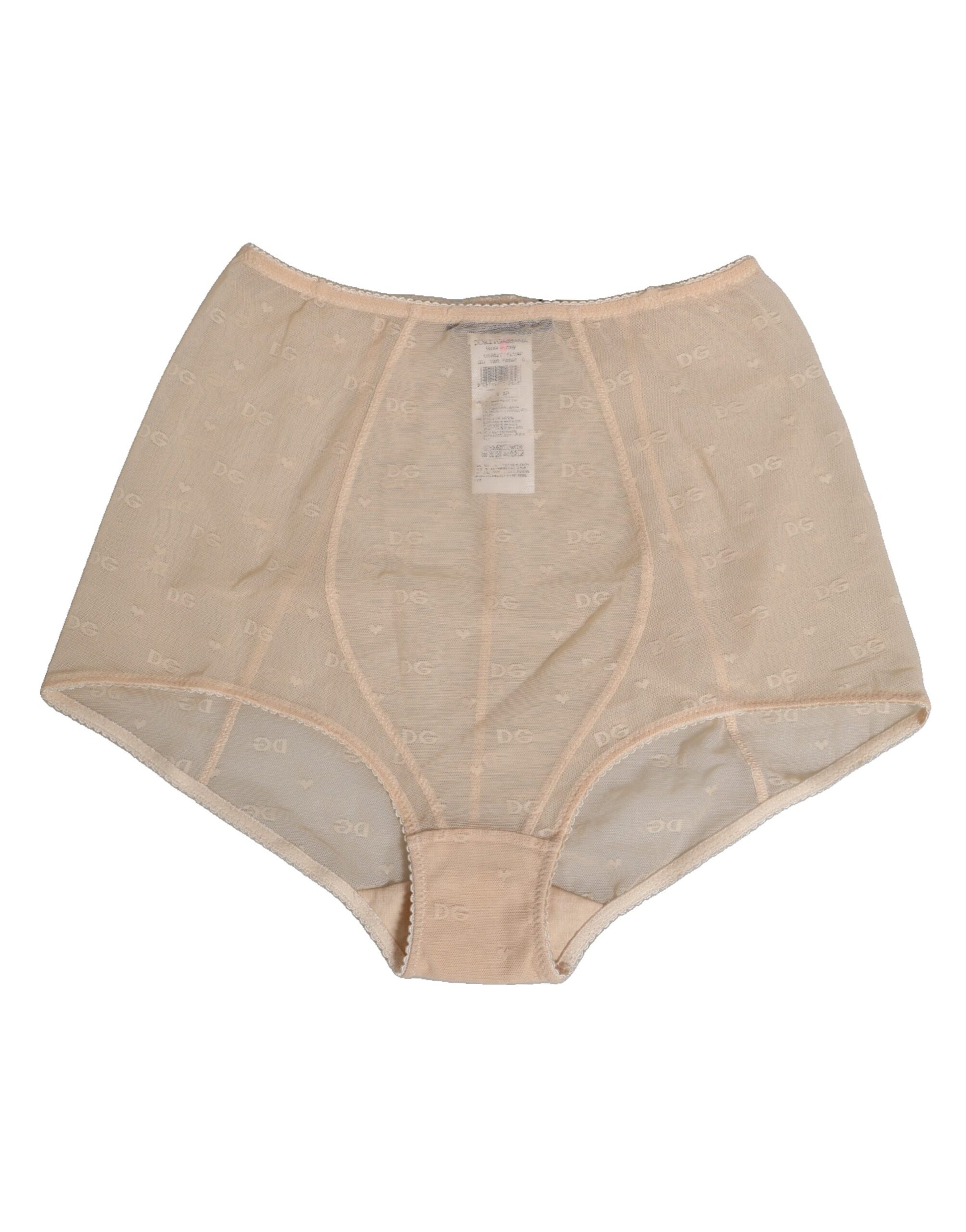 Dolce & Gabbana Beige Nylon High Waist Girdle Panty Underwear Dolce & Gabbana