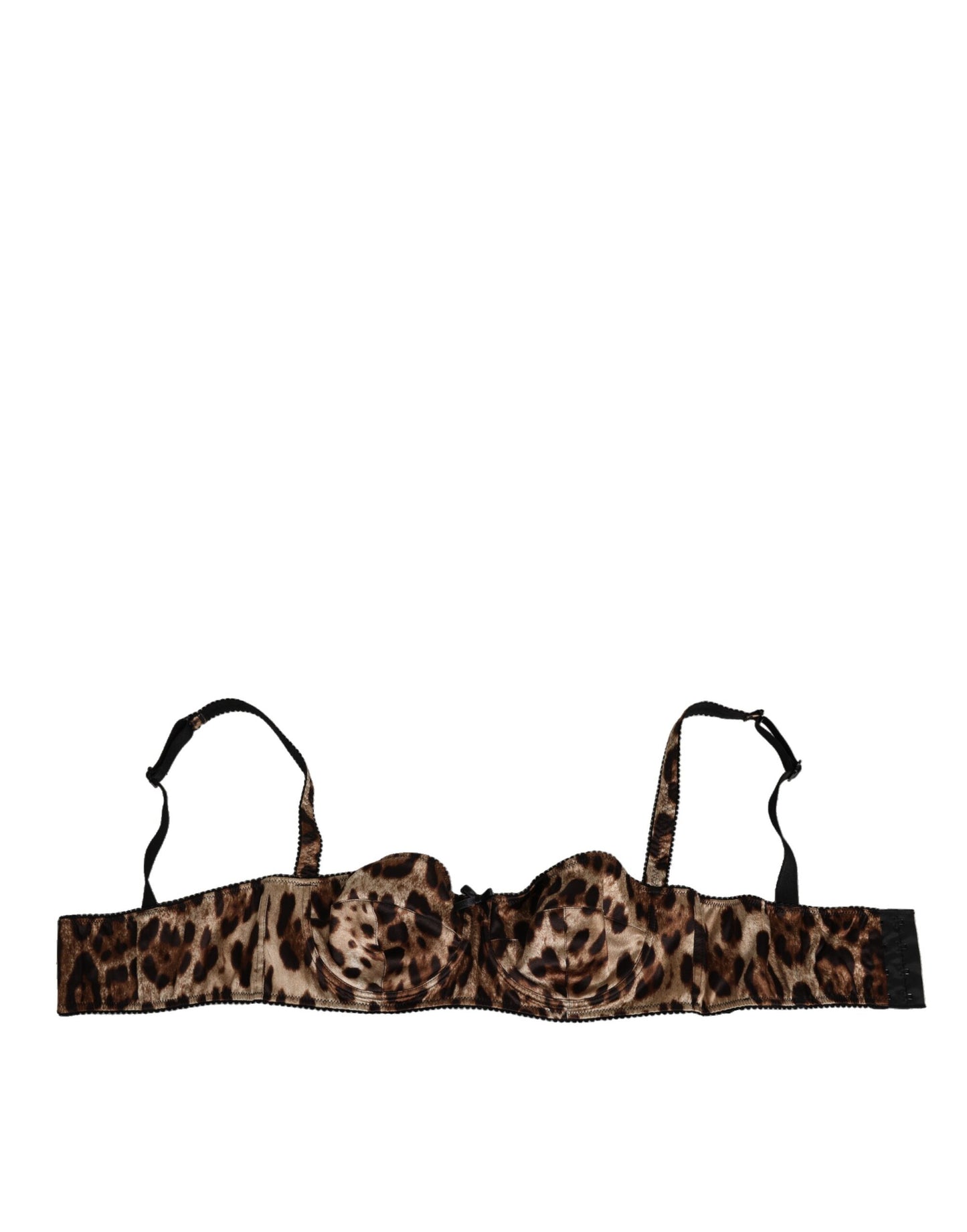 Dolce & Gabbana Brown Leopard Silk Balconnet Bra Underwear Dolce & Gabbana