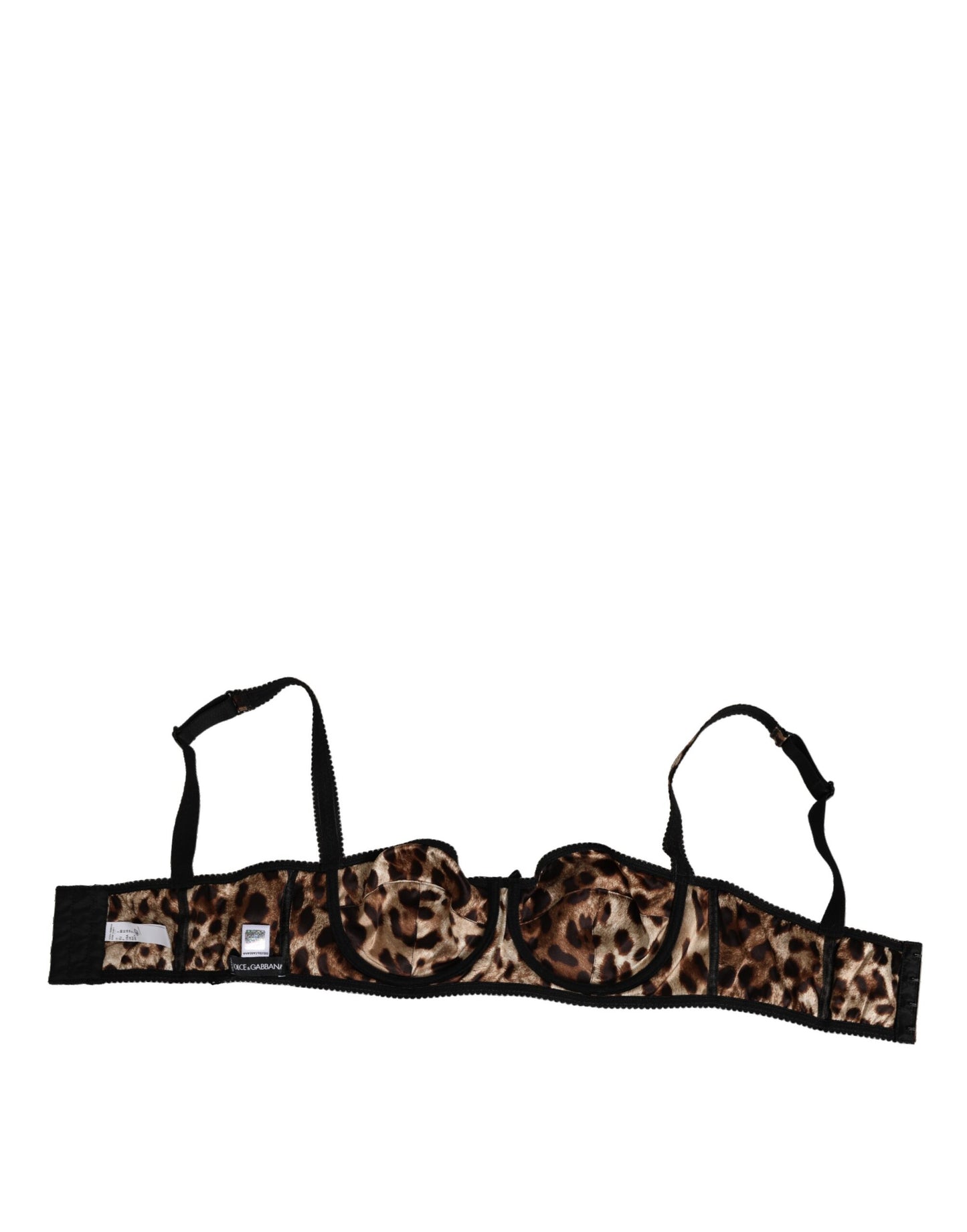 Dolce & Gabbana Brown Leopard Silk Balconnet Bra Underwear Dolce & Gabbana