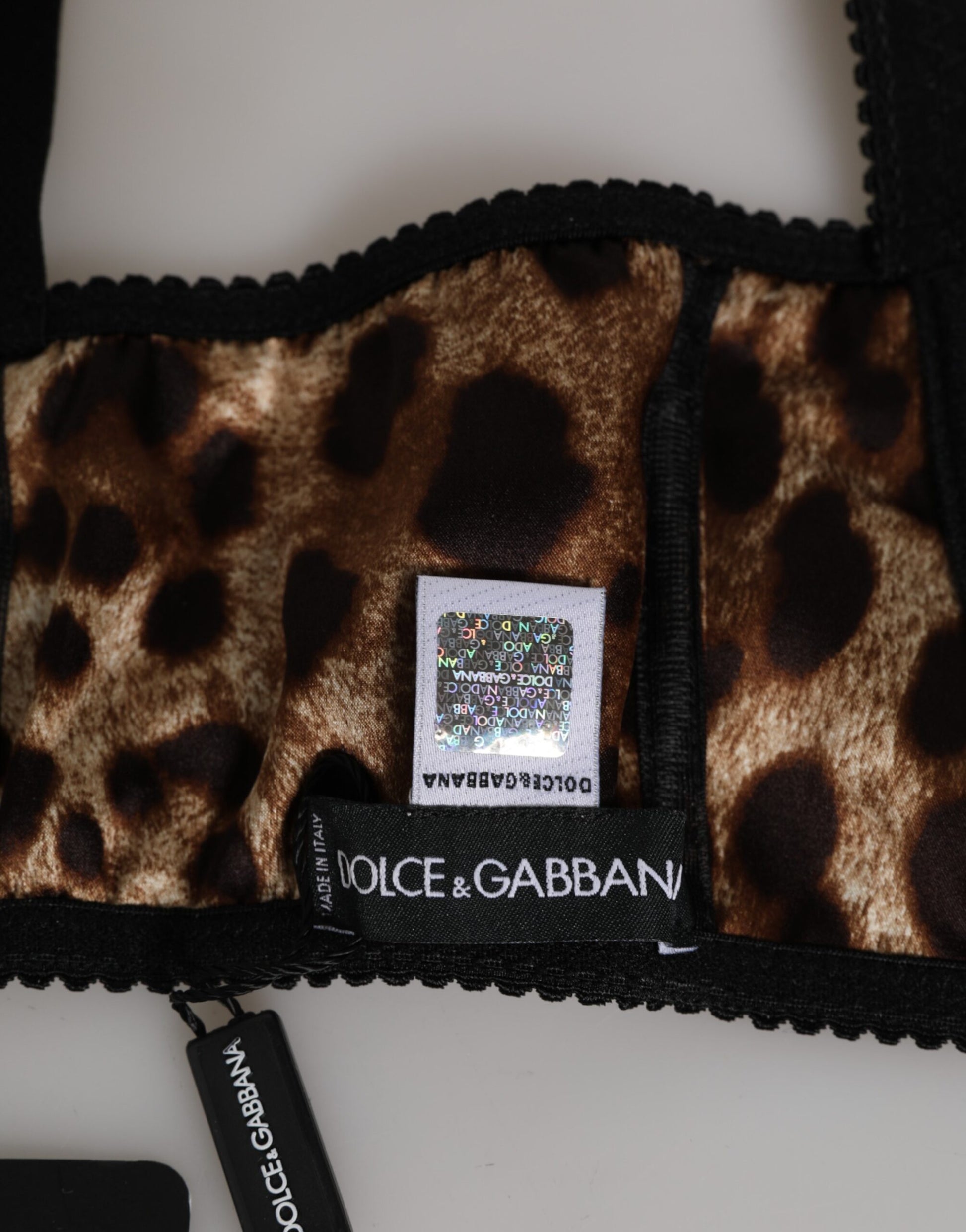 Dolce & Gabbana Brown Leopard Silk Balconnet Bra Underwear Dolce & Gabbana