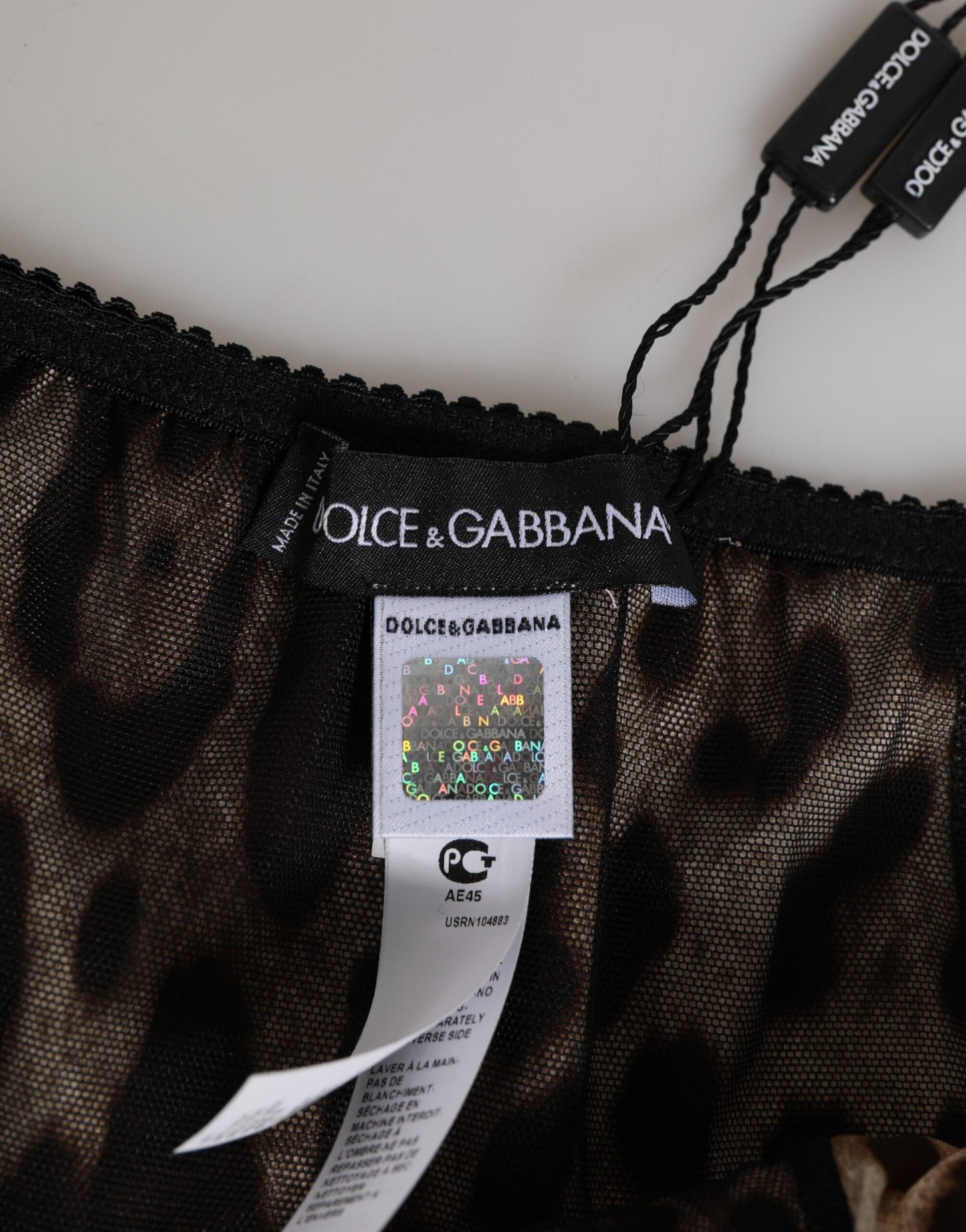 Dolce & Gabbana Brown Leopard Silk Mid Waist Panty Underwear Dolce & Gabbana