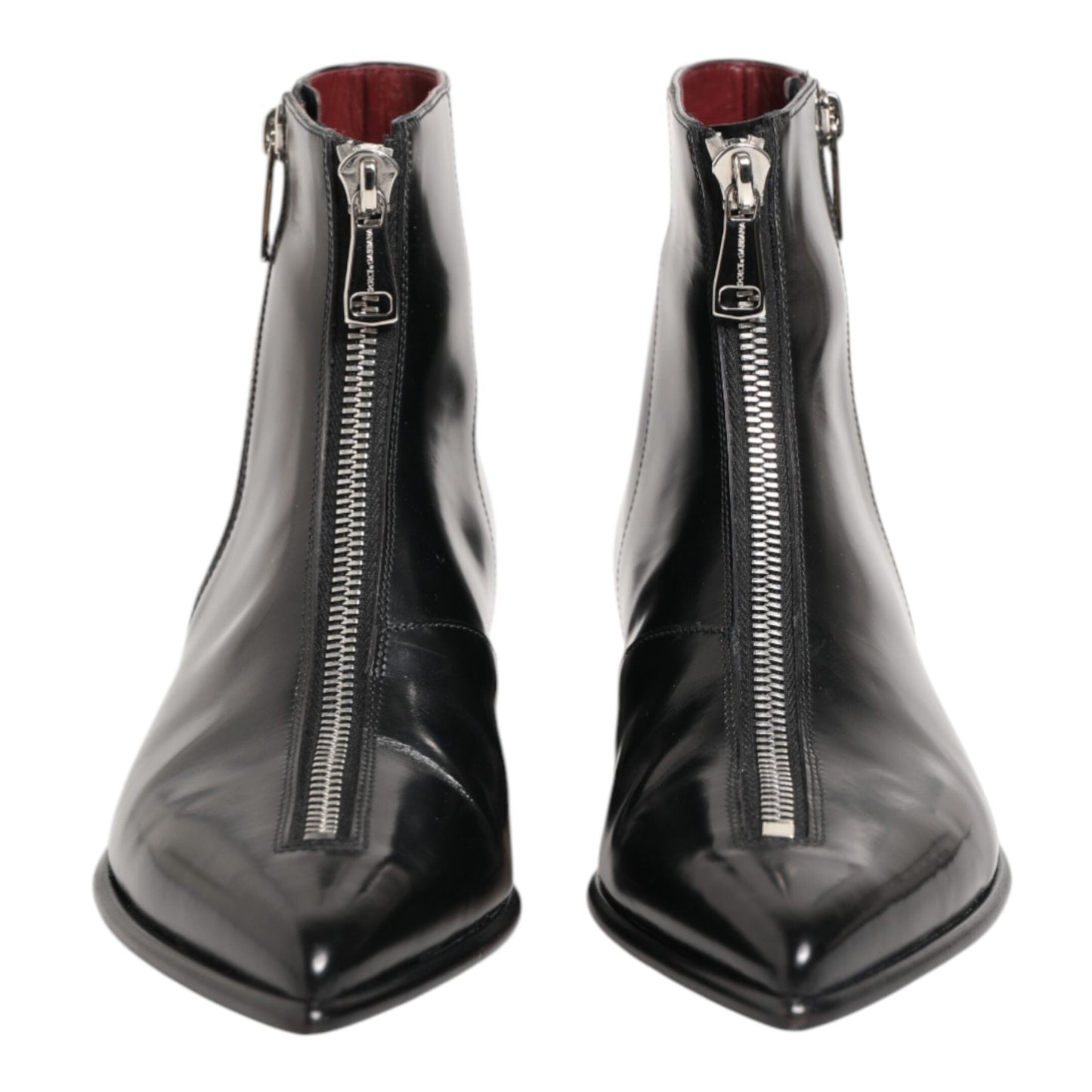 Dolce & Gabbana Black Calfskin Leather Men SHORT Boots Shoes Dolce & Gabbana