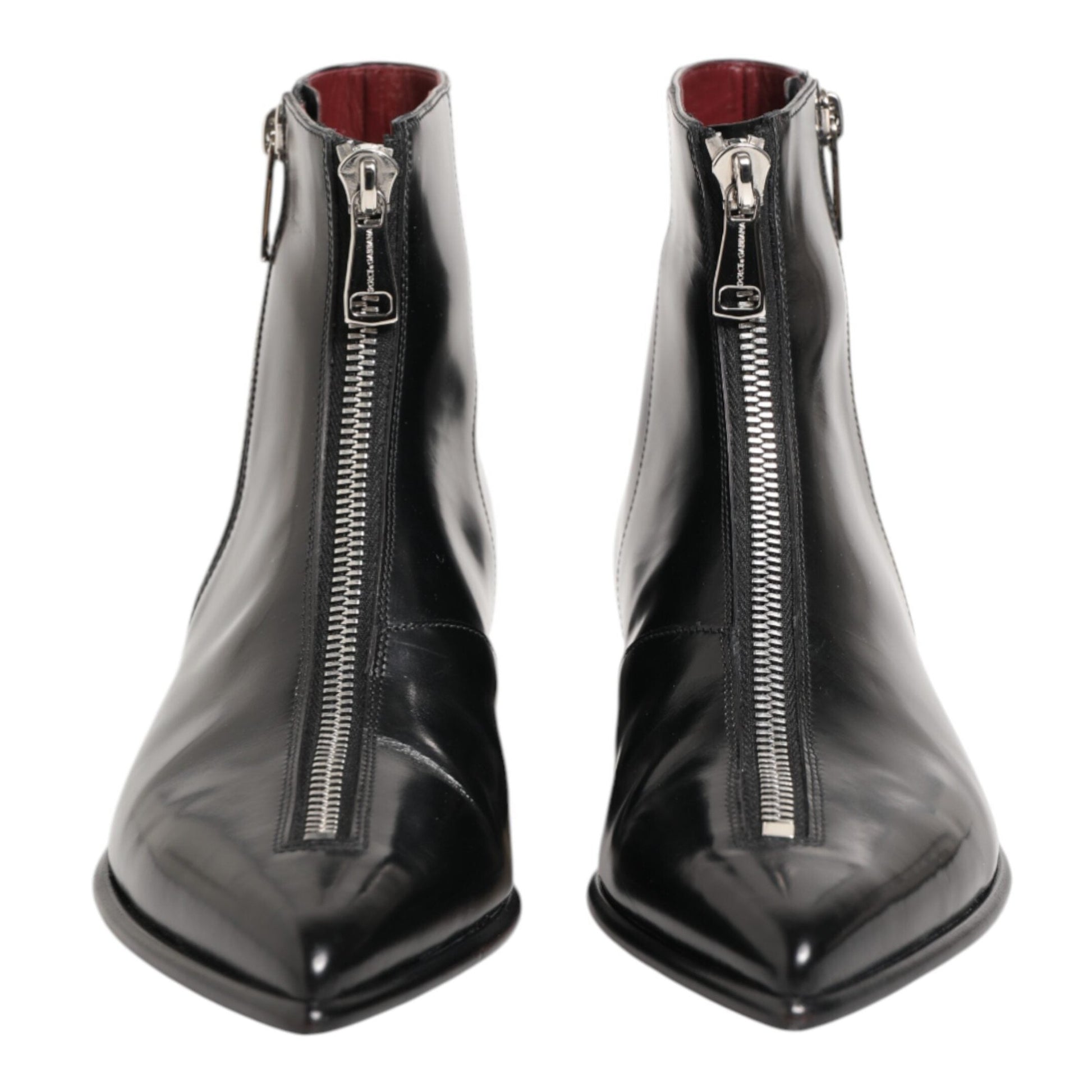 Dolce & Gabbana Black Calfskin Leather Men SHORT Boots Shoes Dolce & Gabbana