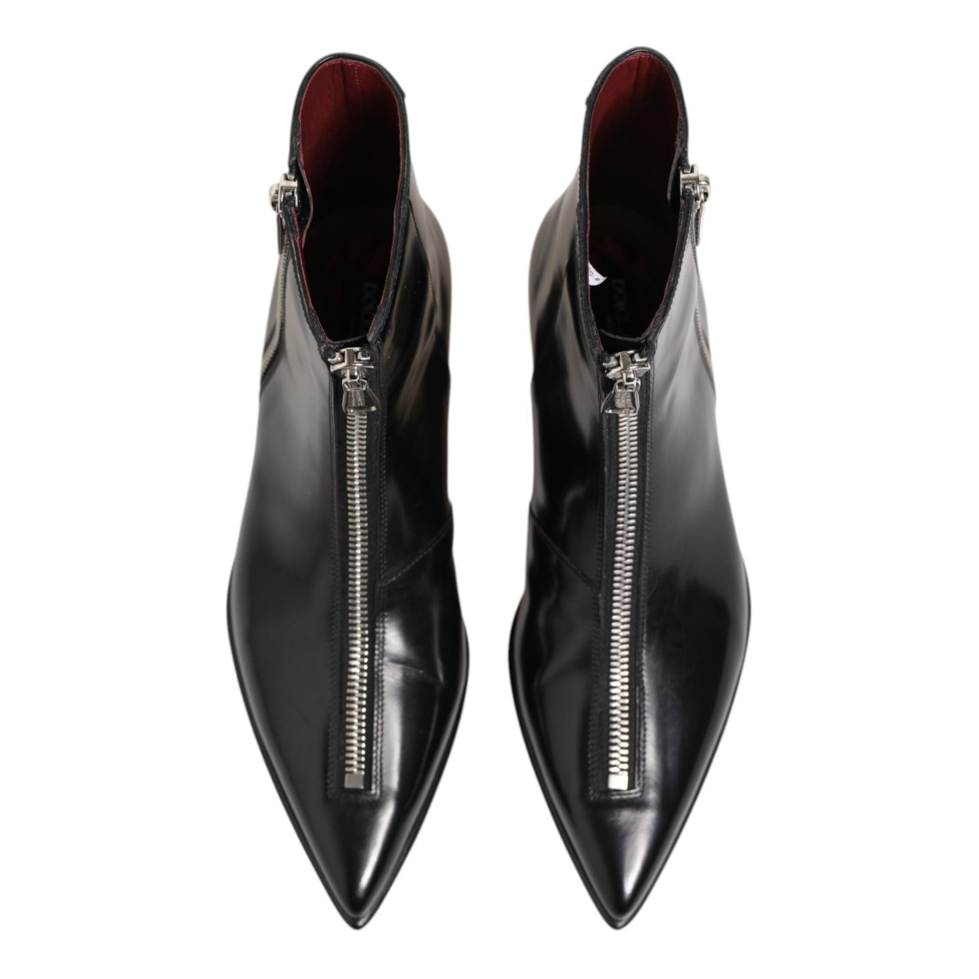 Dolce & Gabbana Black Calfskin Leather Men SHORT Boots Shoes Dolce & Gabbana